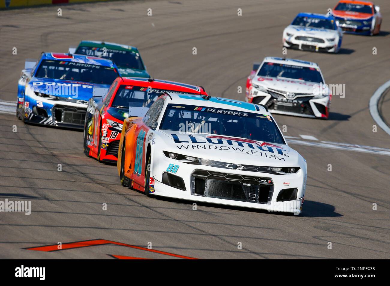 #88: Alex Bowman, Hendrick Motorsports, Chevrolet Camaro LLUMAR, #19 ...
