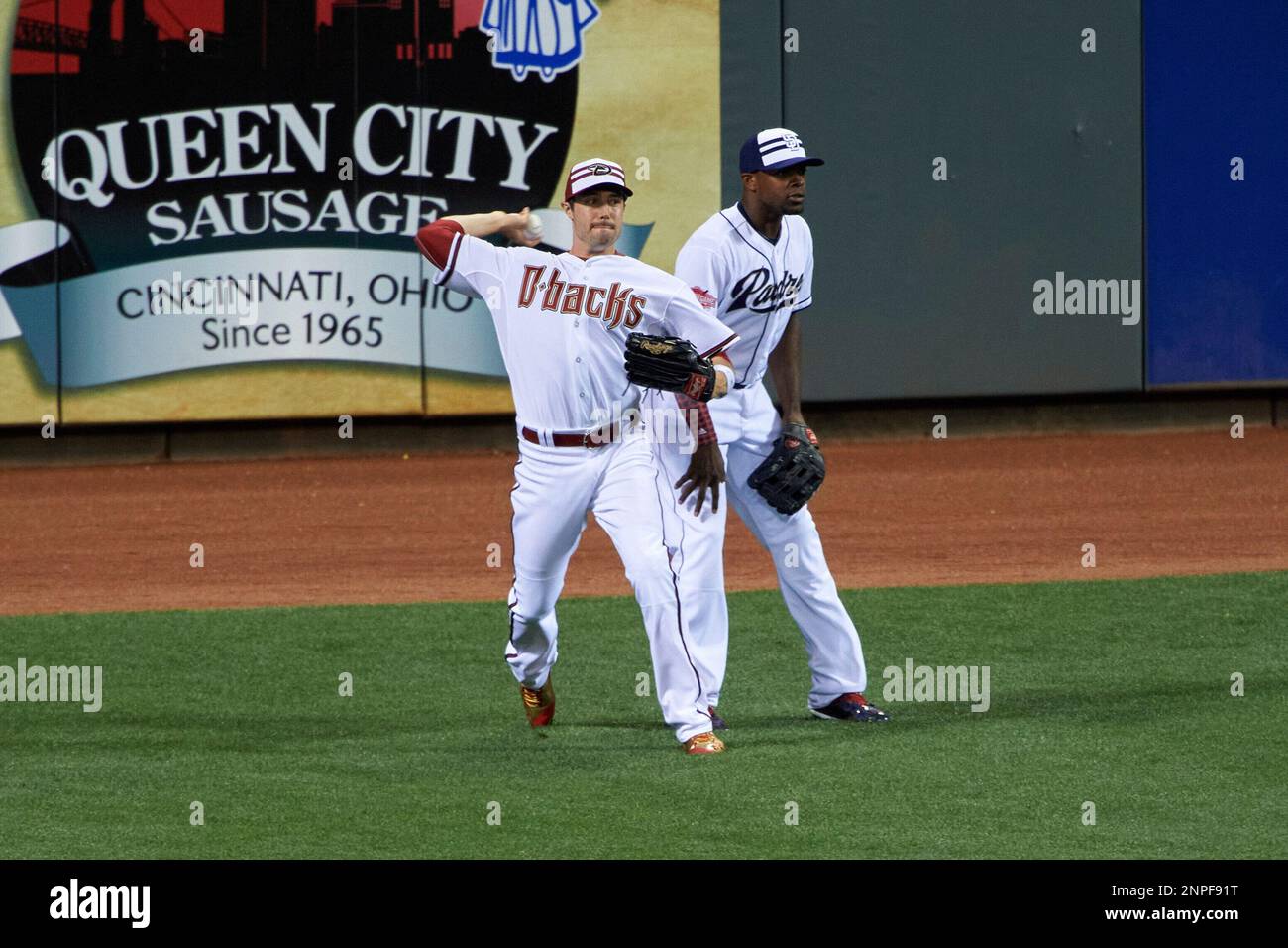 Los Angeles Dodgers outfielder Joc Pederson gets under a fly ball during  the MLB All-Star Game on July 14, 2015 at Great American Ball Park in  Cincinnati, Ohio. (Mike Janes/Four Seam Images