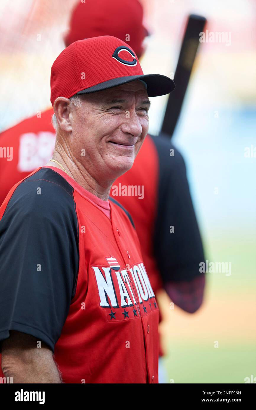 Cincinnati Reds batting practice pitcher Tim Burman during practice ...