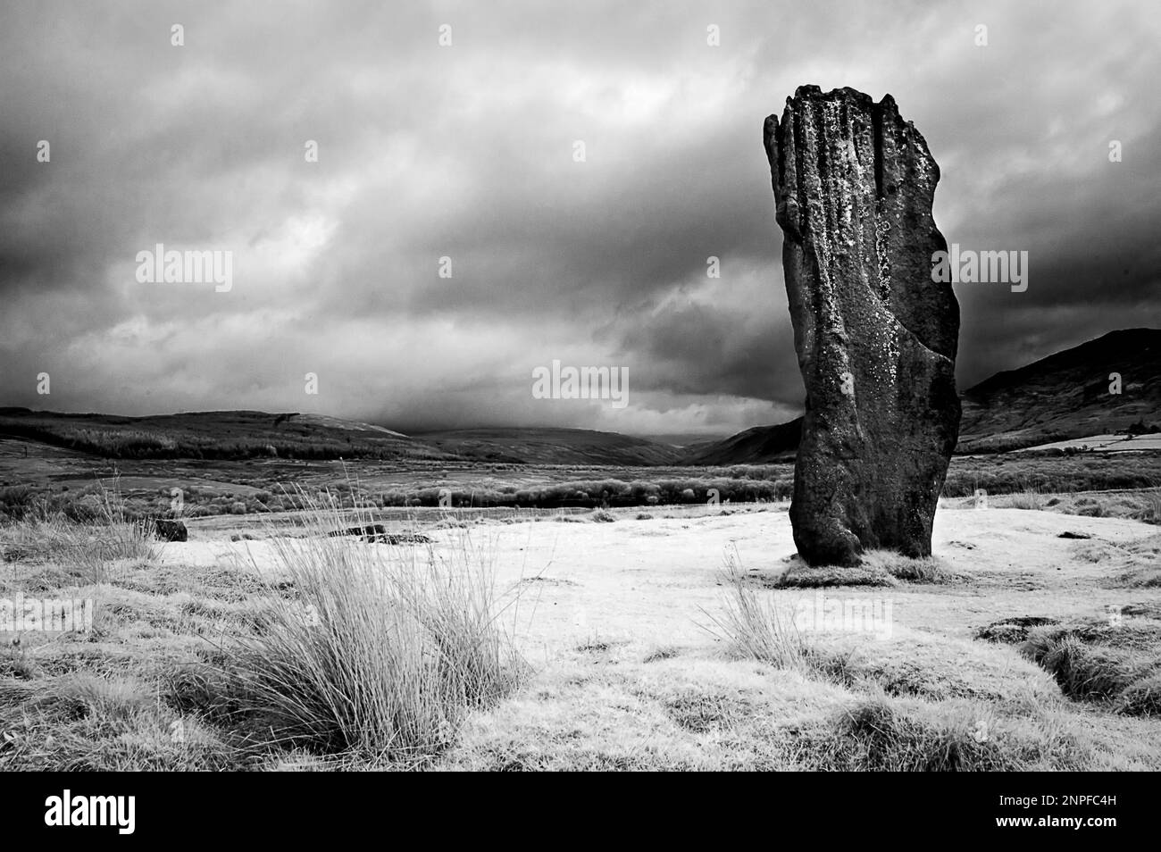 Standing Stone Arran Stock Photo Alamy