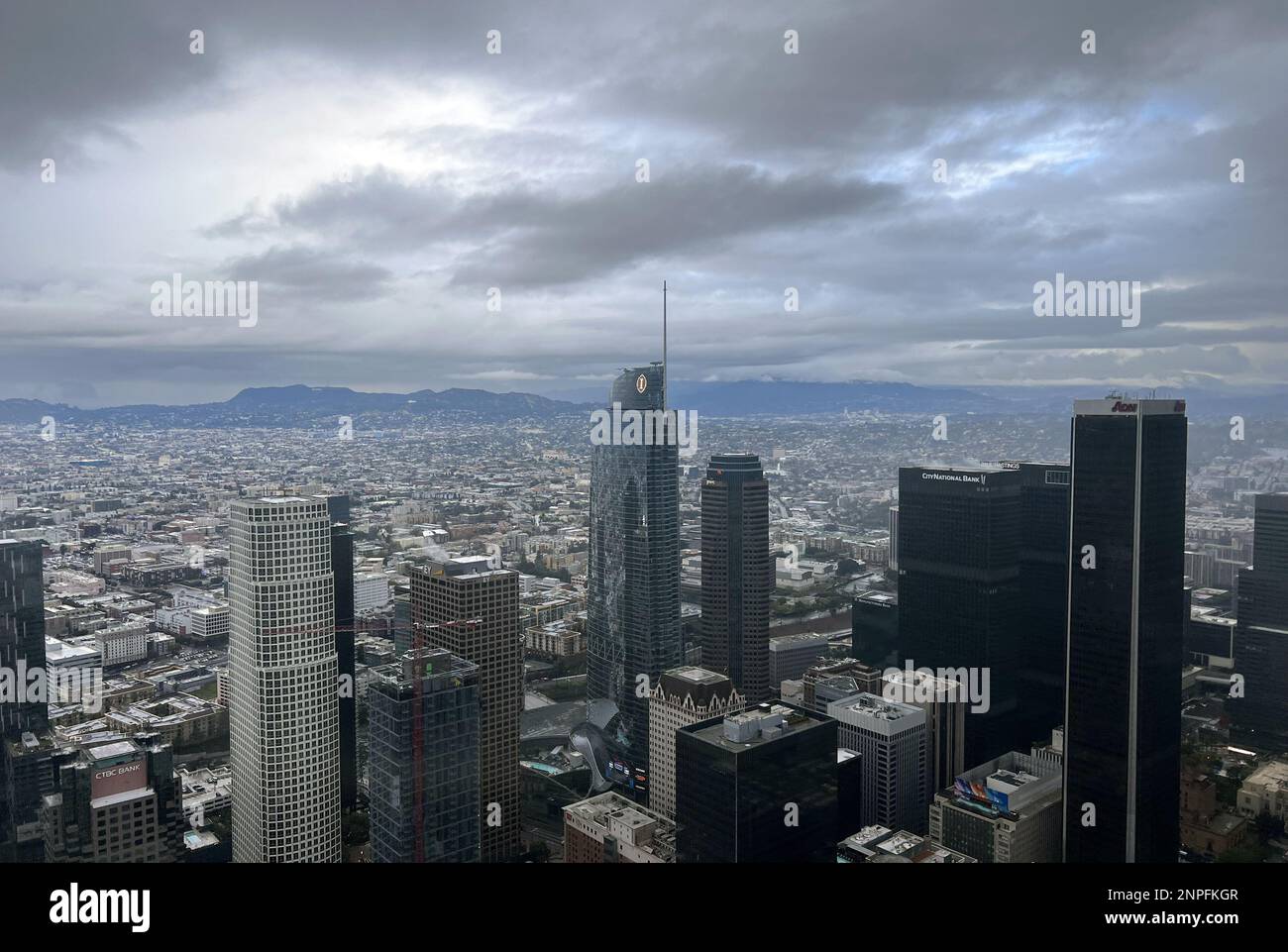 Los Angeles, Ca. 25th Feb, 2023. Aerial view of Los Angeles as