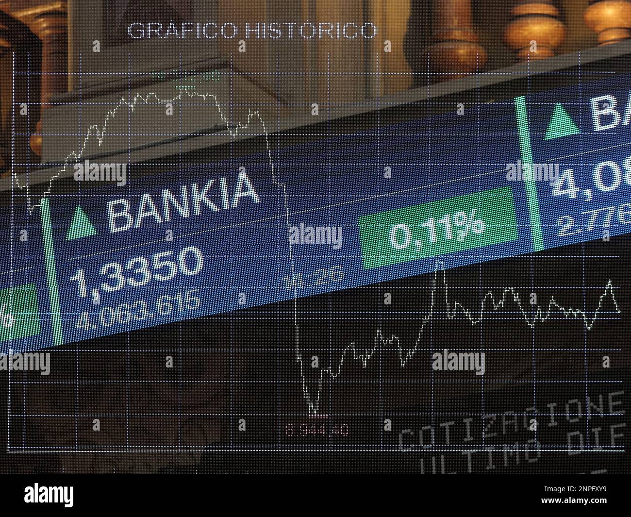 Ibex securities at the Palacio de la Bolsa in Madrid (Spain), September 22,  2020. The Ibex 35 experienced a decline of 0.12% in the average session on  Tuesday, which led to the