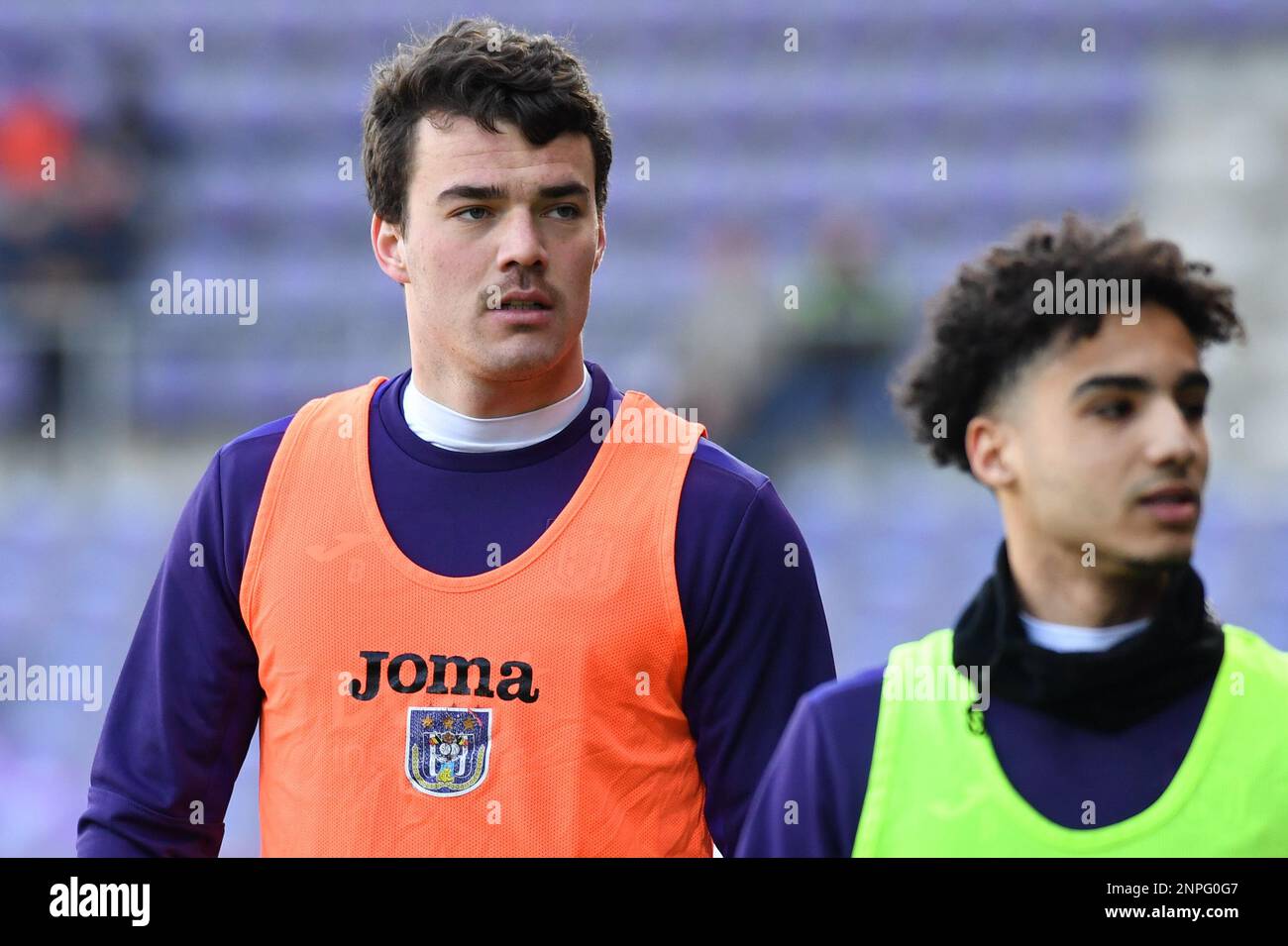 RSCA Futures' Lucas Lissens pictured in action during a soccer match  between Beerschot VA and RWD Molenbeek, Sunday 26 February 2023 in Antwerp,  on day 1 of Relegation Play-offs during the 2022-2023 