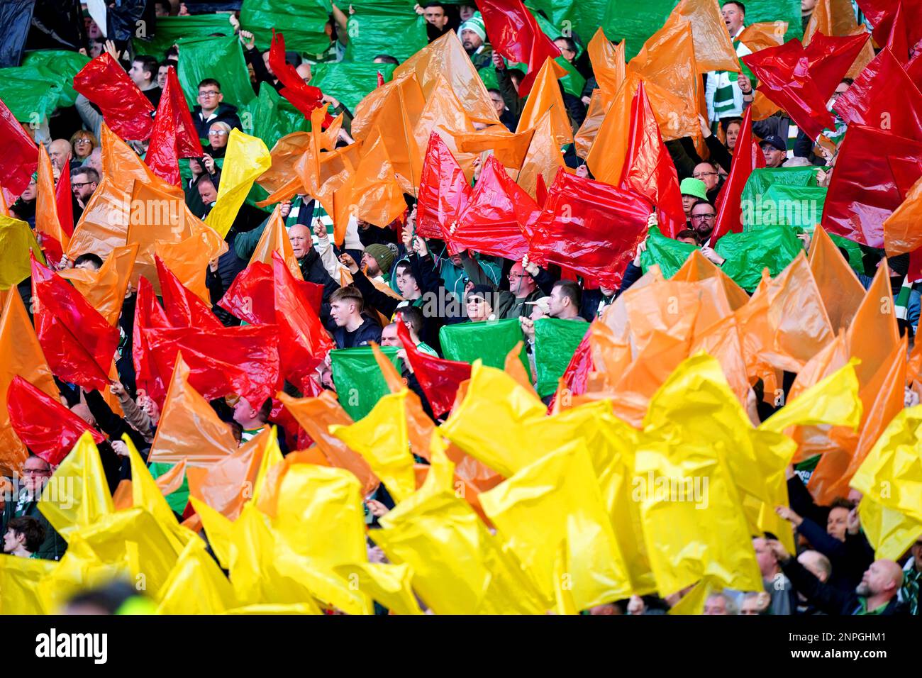 Celtic fans in the stands ahead of the Viaplay Sports Cup Final at