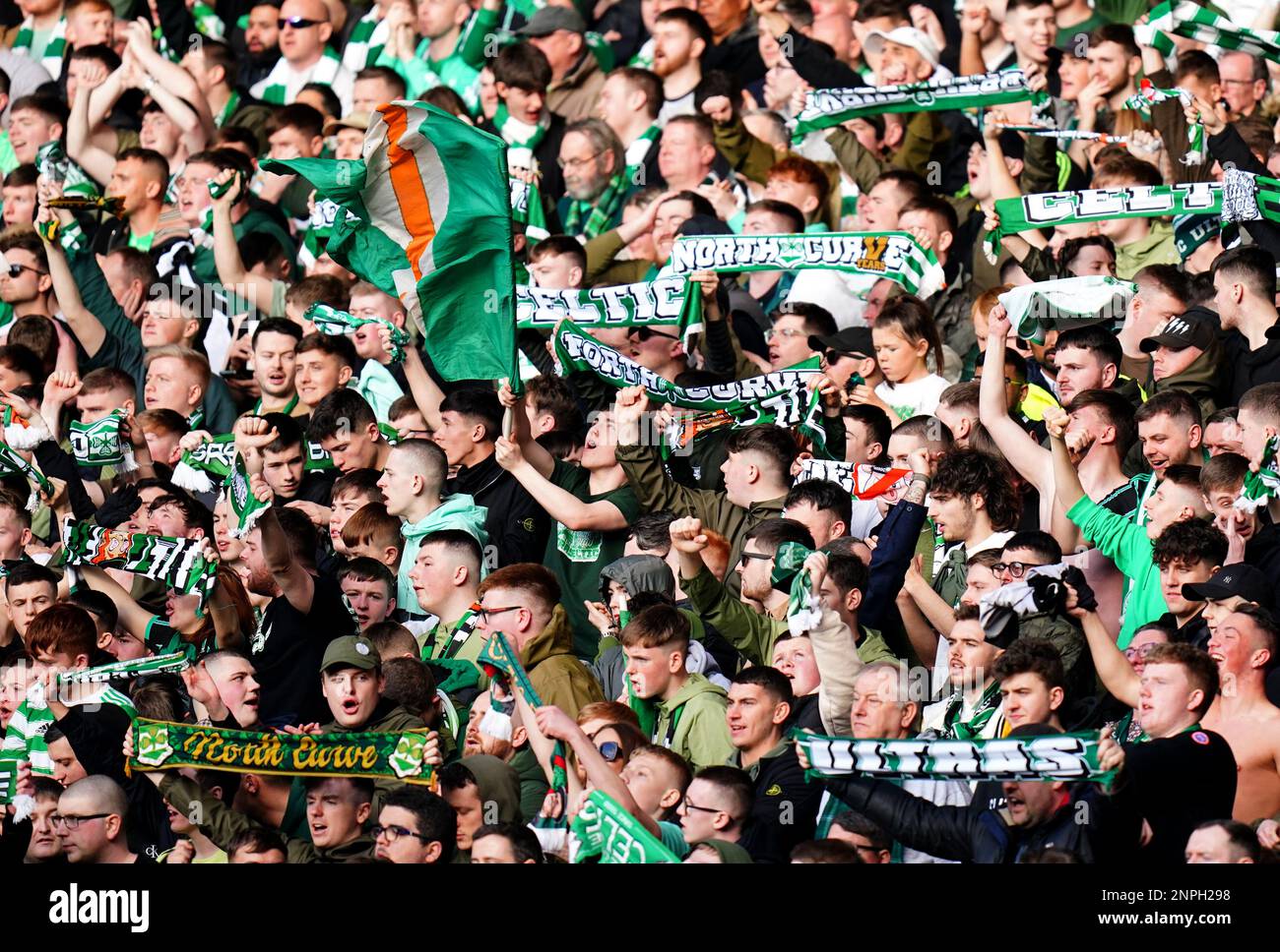 Celtic fans in the stands during the Viaplay Sports Cup Final at