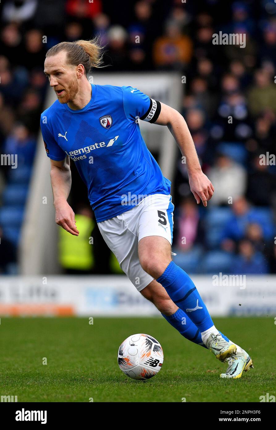 Chesterfield, UK. 24th Feb, 2023. stock action picture of Jamie Grimes