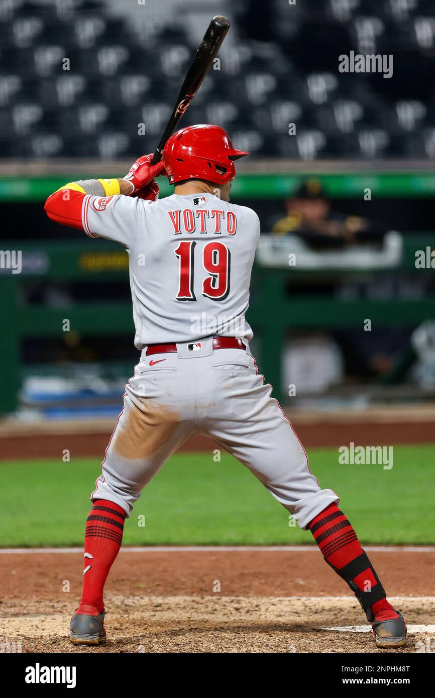 Cincinnati Reds' Joey Votto (19) rounds the bases after hitting a walk off  grand slam against the Washington Nationals in a baseball game, Sunday, May  13, 2012 in Cincinnati. (AP Photo/Al Behrman