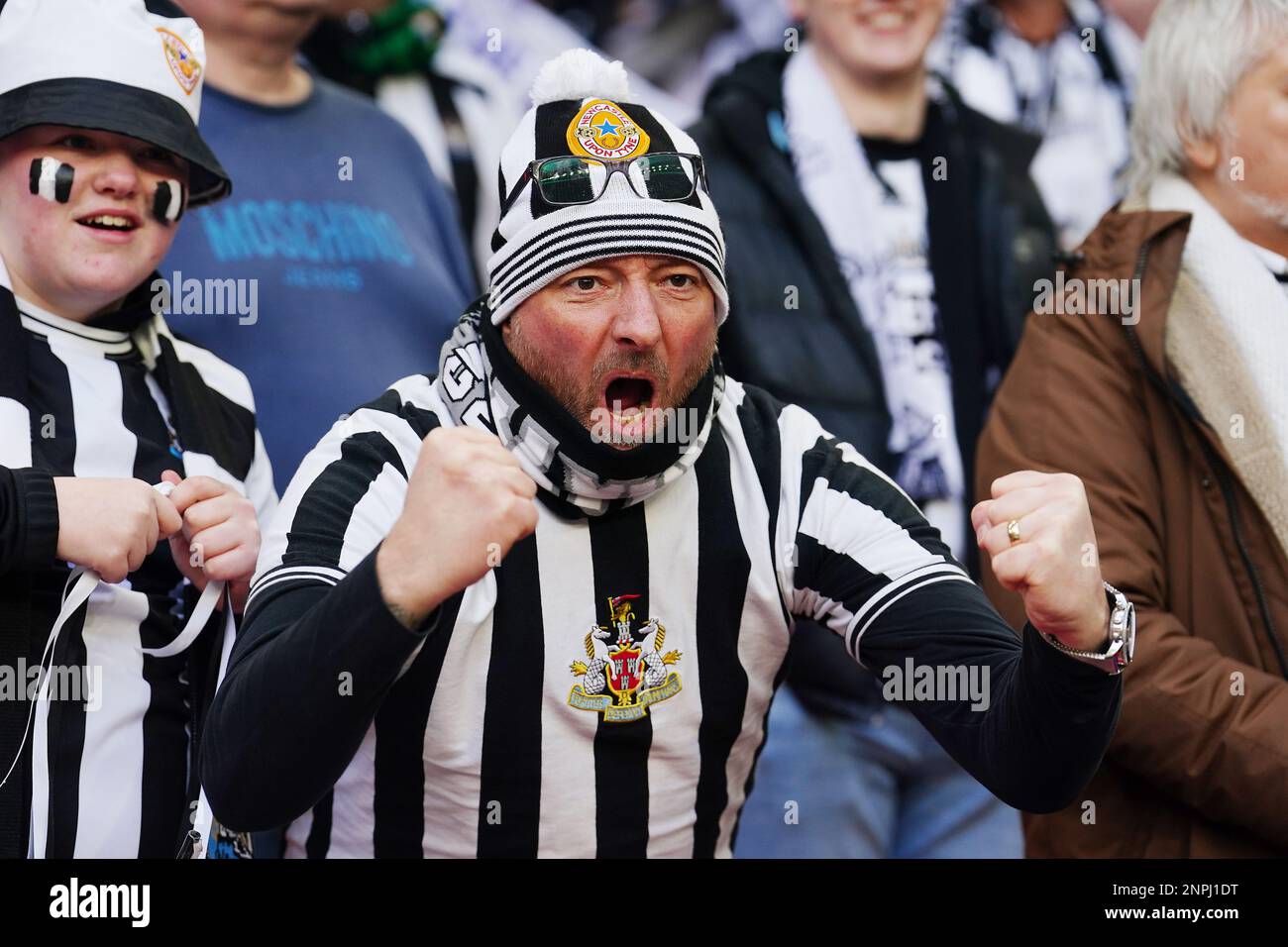 Newcastle United fans in the stands during the Carabao Cup Final match
