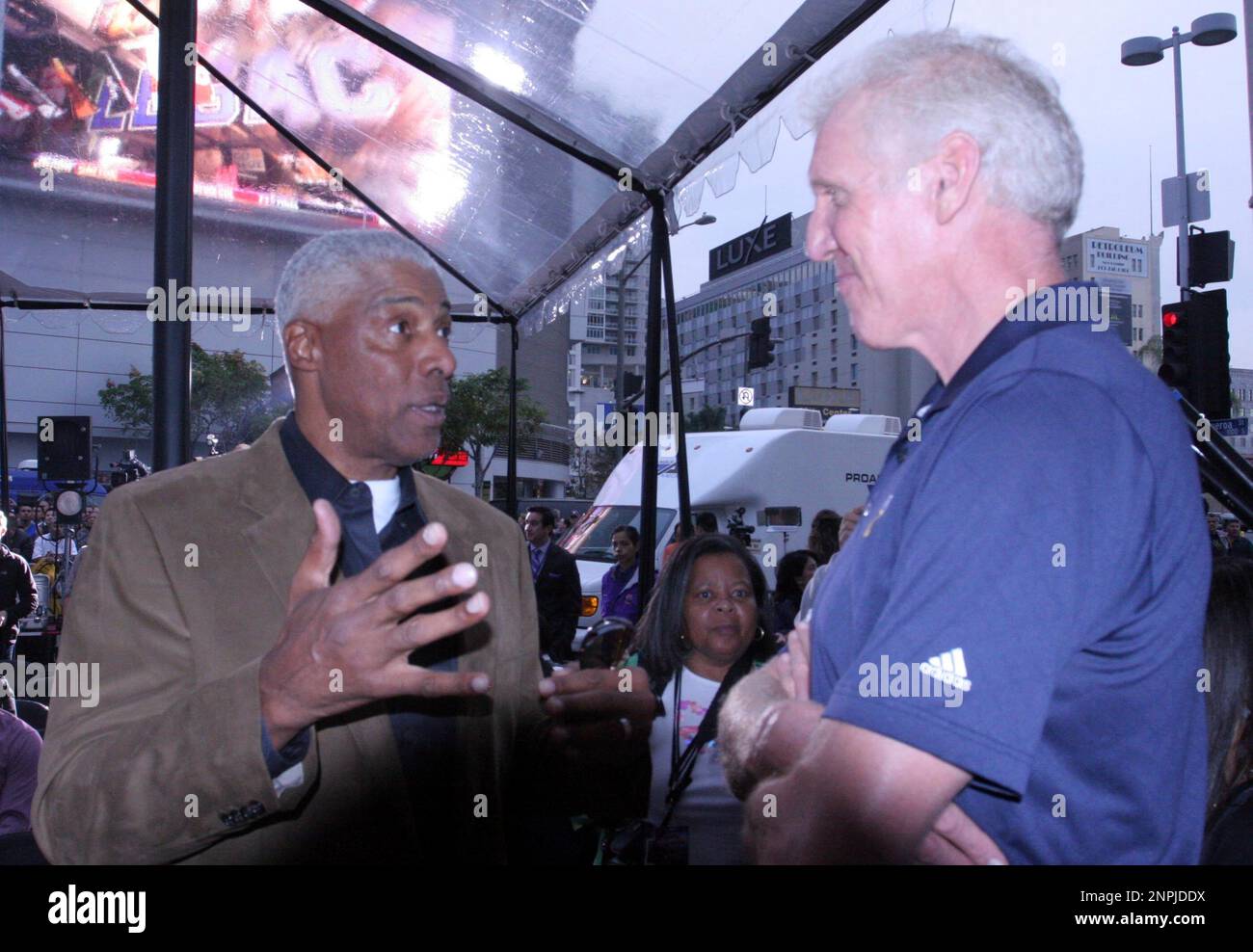 NBA Greats Julius Erving and Bill Walton at the unveiling of 