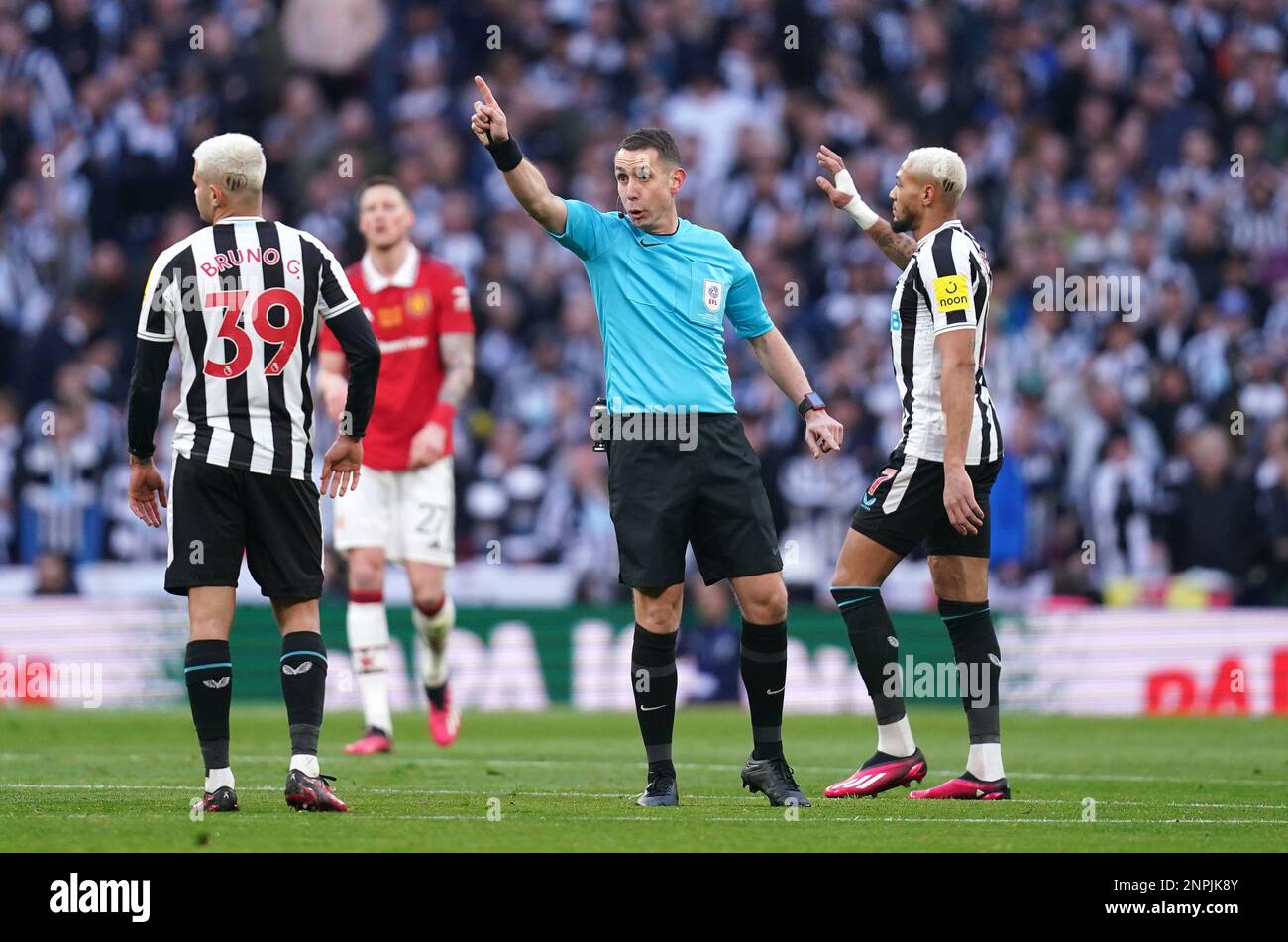 Referee David Coote during the Carabao Cup Final match at Wembley