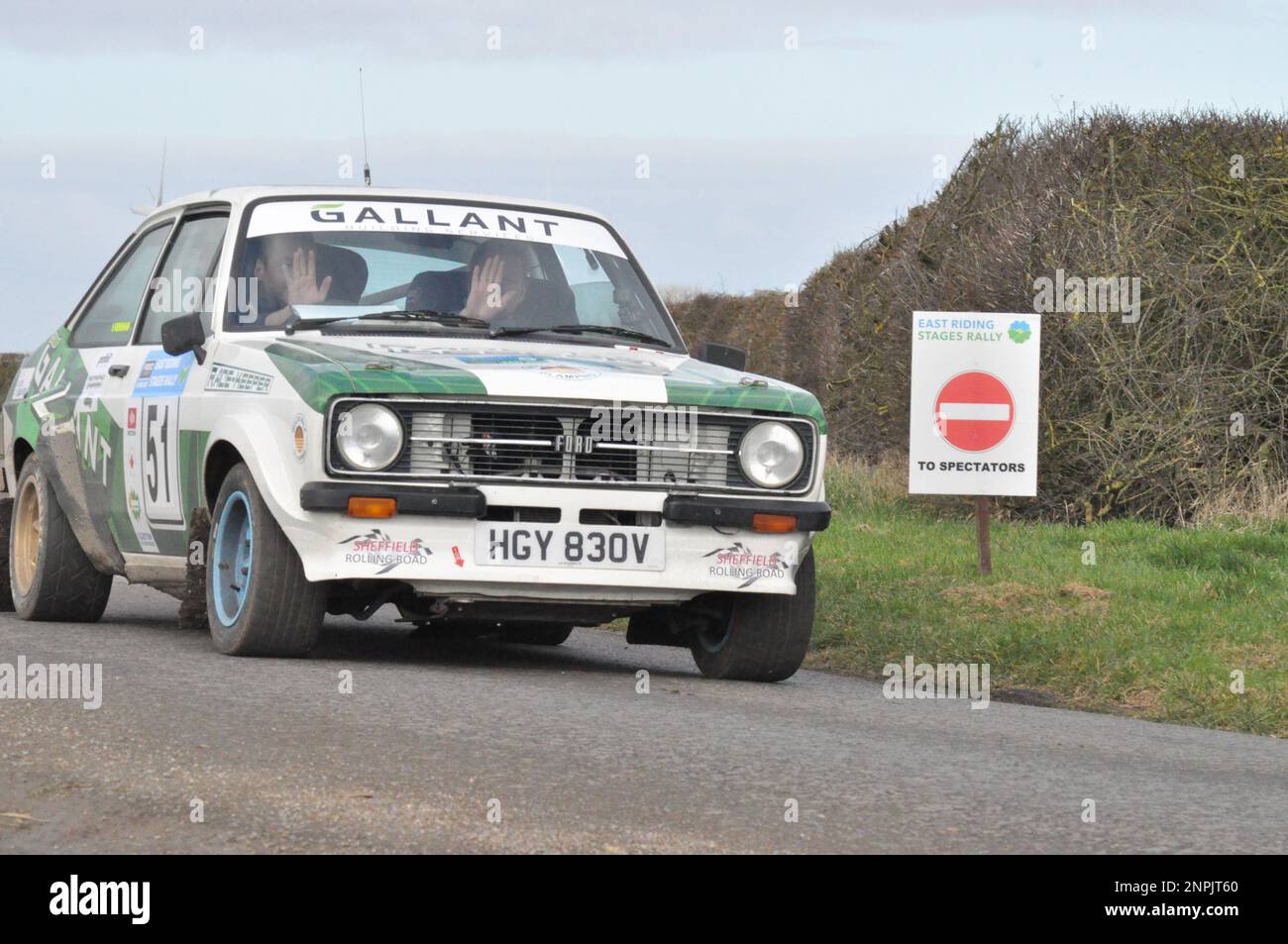 Reed Group, East Riding Stages Car Rally 2023 - Beverley and District Motor club, Aldbrough, East Riding of Yorkshire, England Stock Photo