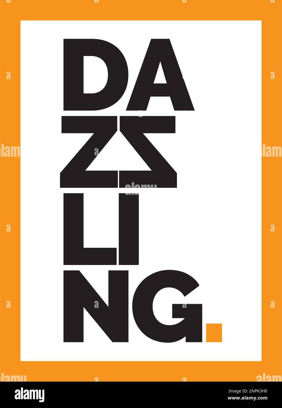 Dazzling, fancy typography. Typographical modern poster design, vector ...