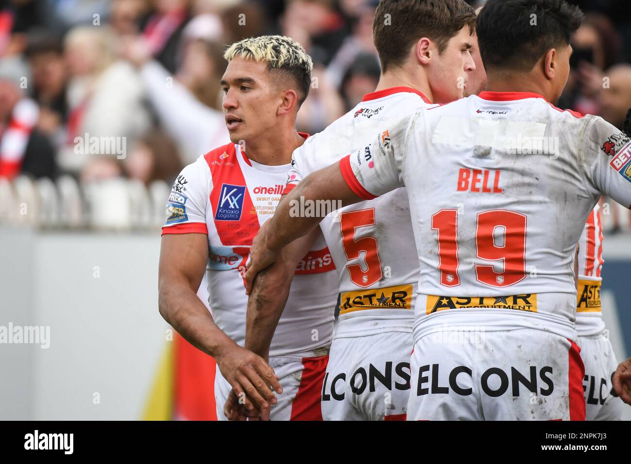 Castleford, England -26th February 2023 - Tee Ritson of St Helens