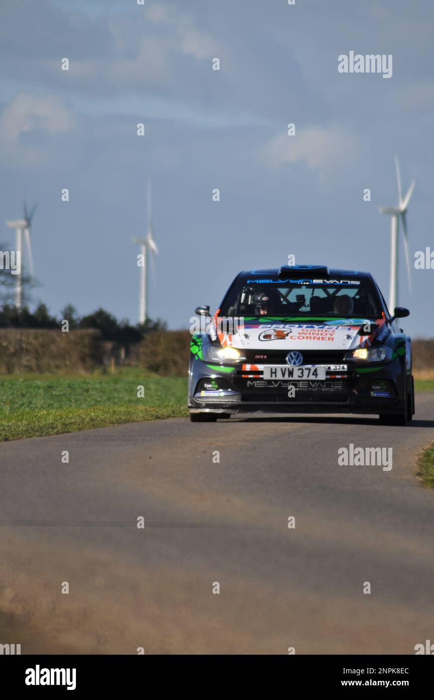 Reed Group, East Riding Stages Car Rally 2023 - Beverley and District Motor club, Aldbrough, East Riding of Yorkshire, England Stock Photo