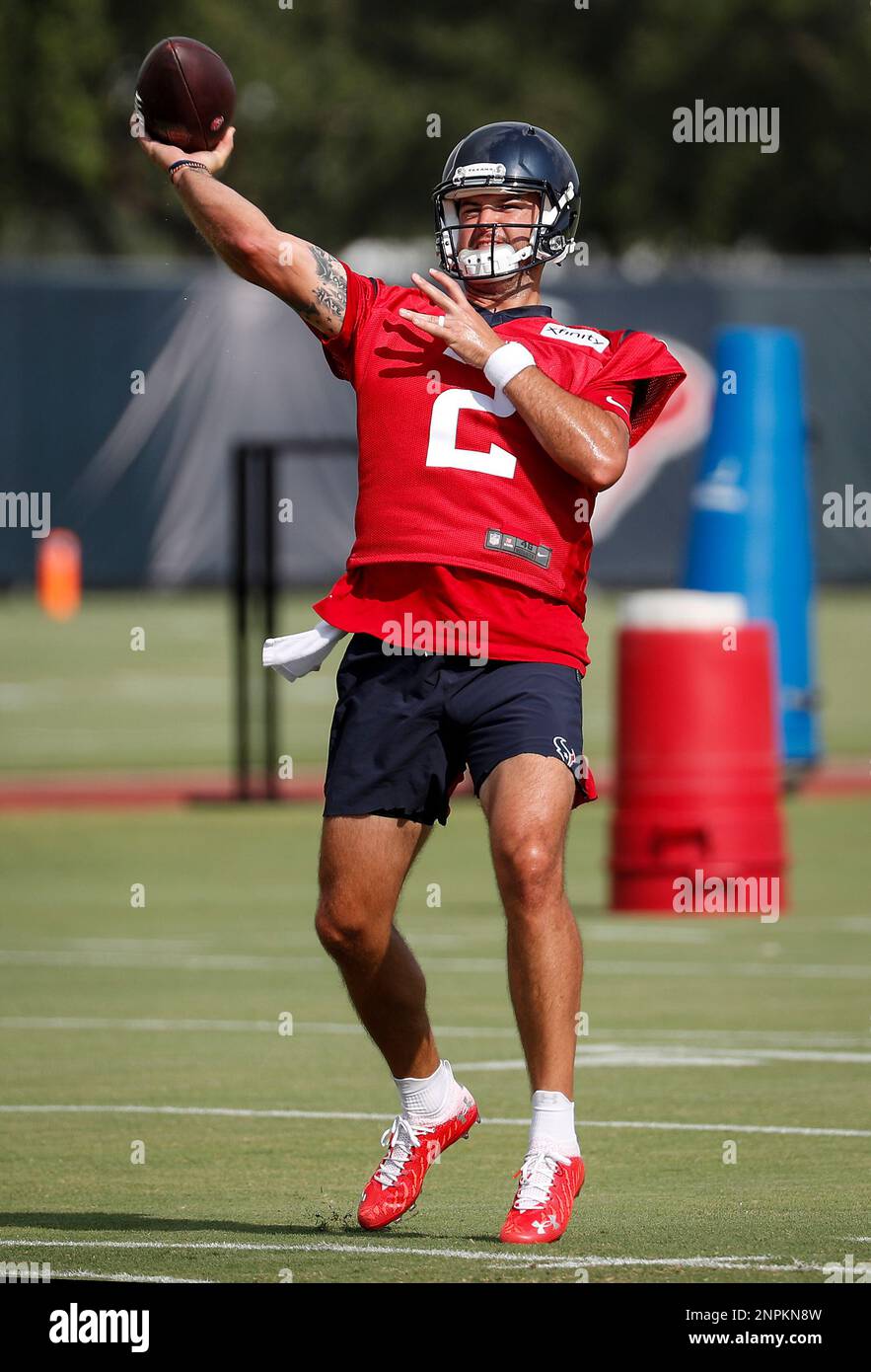 Houston Texans quarterback AJ McCarron (2) during pre-game