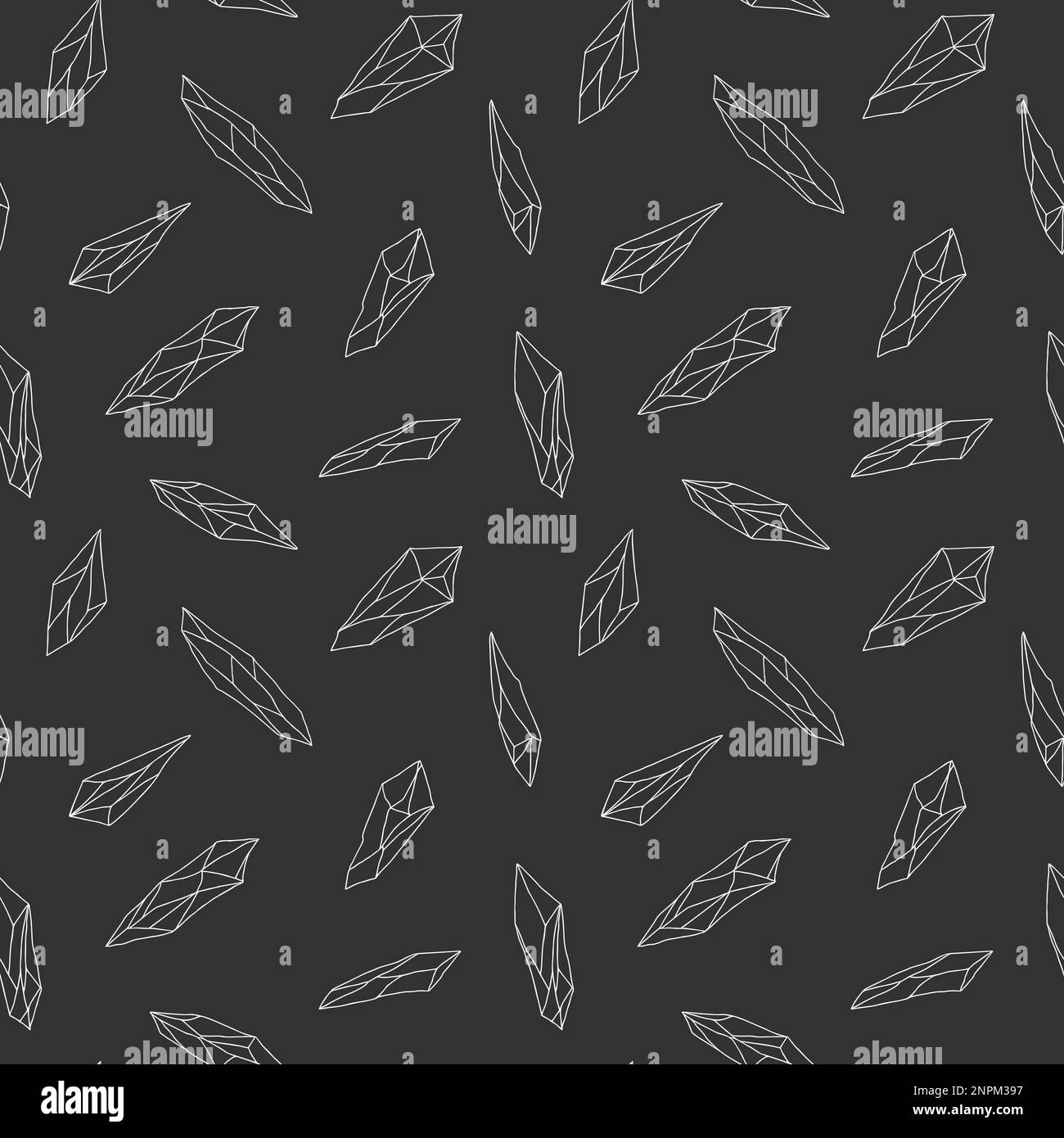 Crystal or natural mineral seamless pattern. vector illustration Stock ...