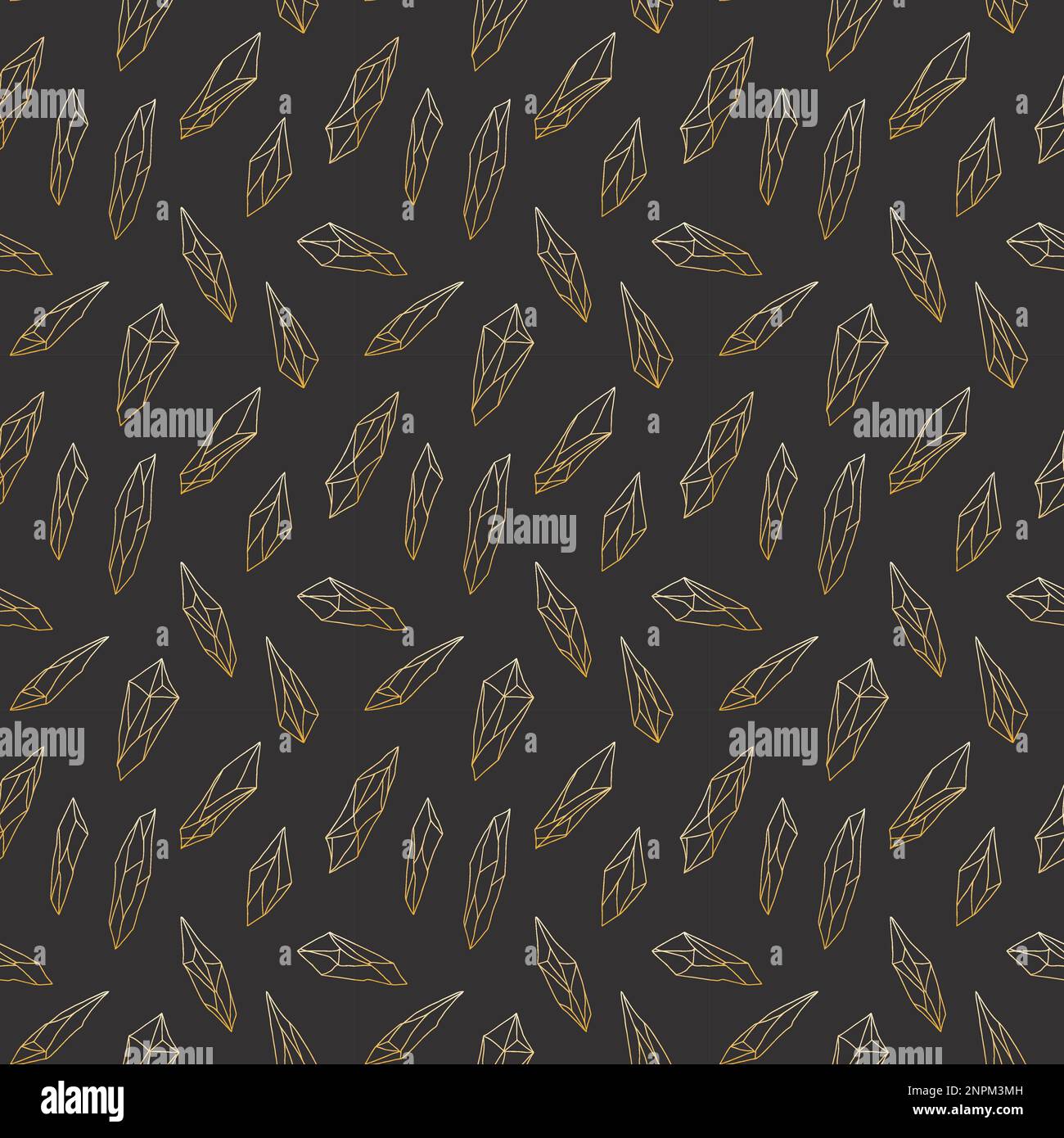 Crystal or natural mineral seamless pattern. vector illustration Stock ...