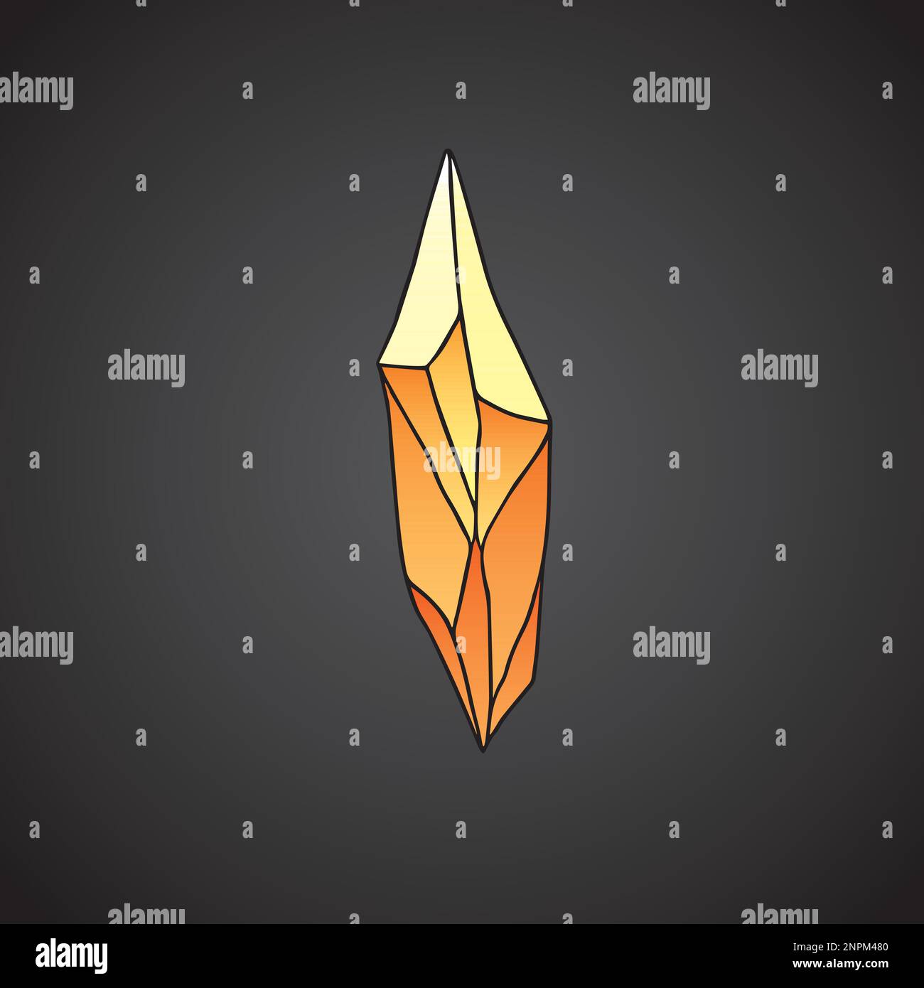 Crystal or natural mineral gemstone. Game UI icon. vector illustration ...