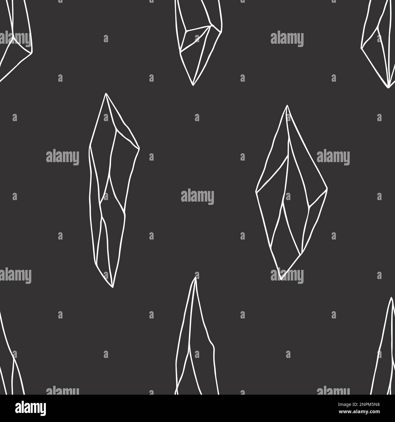 Crystal or natural mineral seamless pattern. vector illustration Stock ...