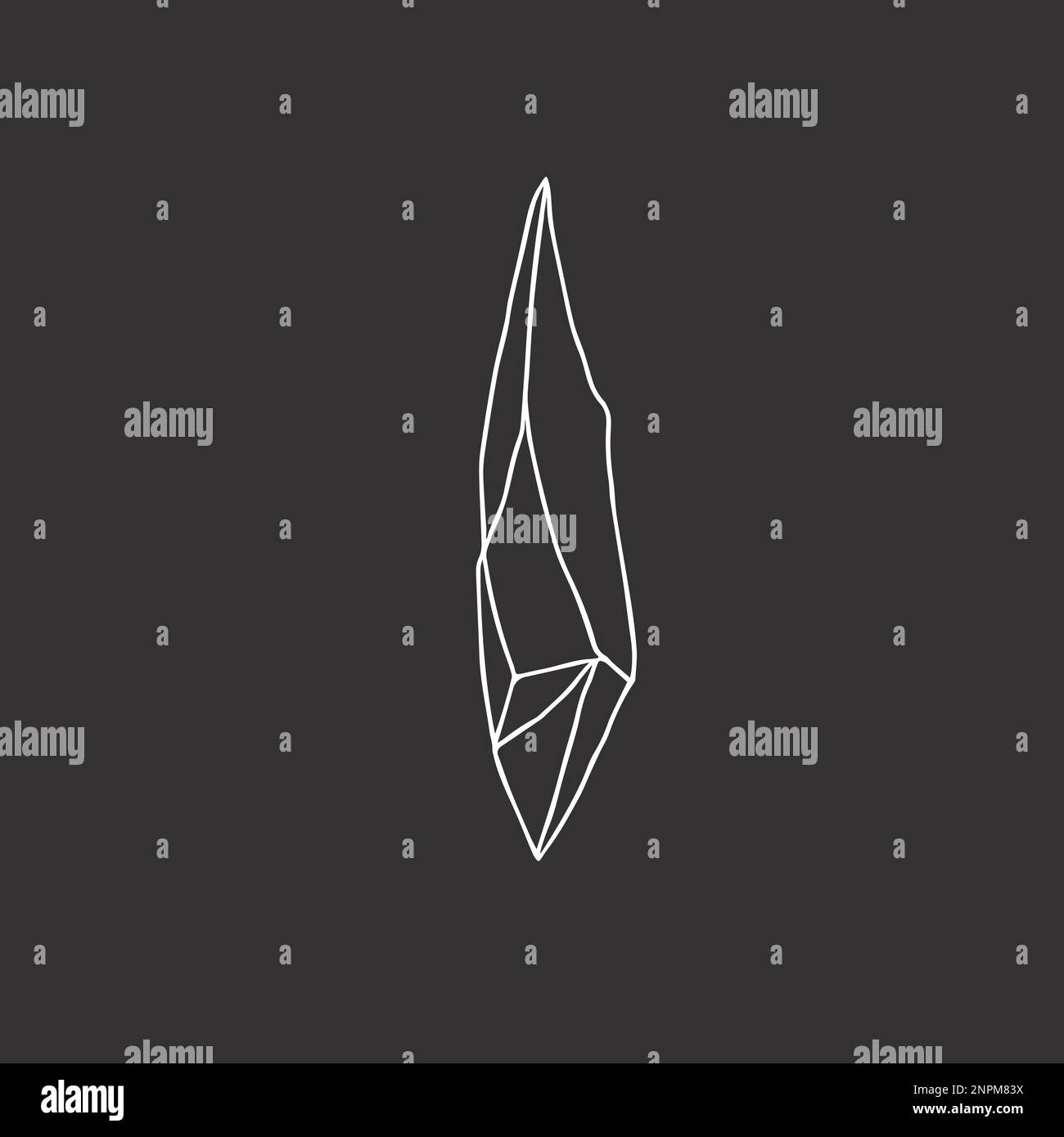 Crystal or natural mineral gemstone. Game UI icon. vector illustration ...