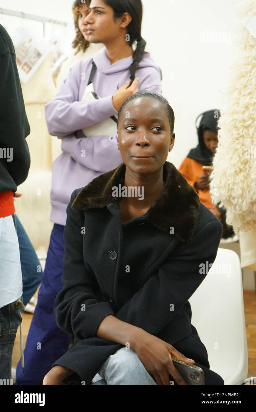 CALCATERRA BACKSTAGE AT MFW23 Stock Photo