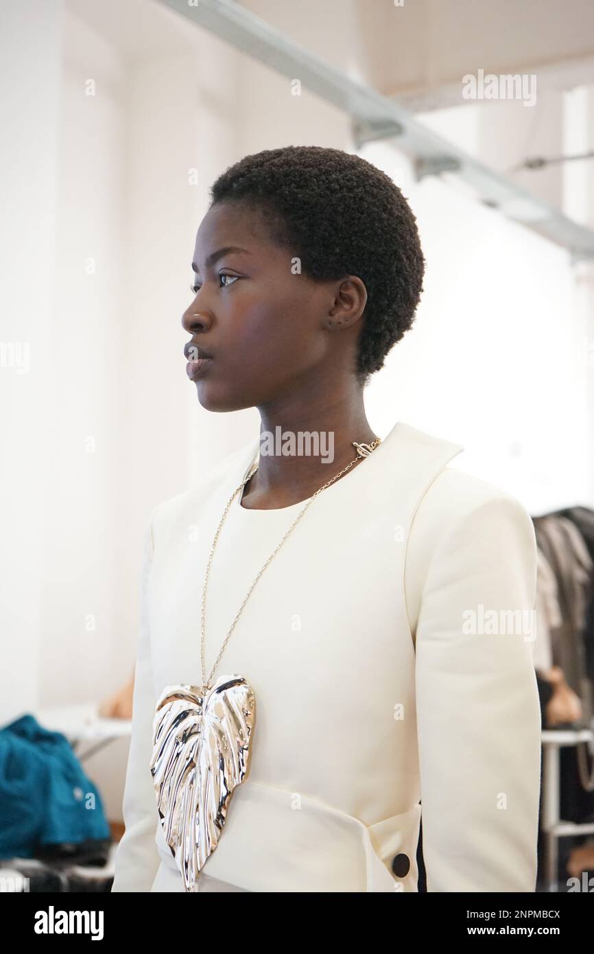 CALCATERRA BACKSTAGE AT MFW23 Stock Photo