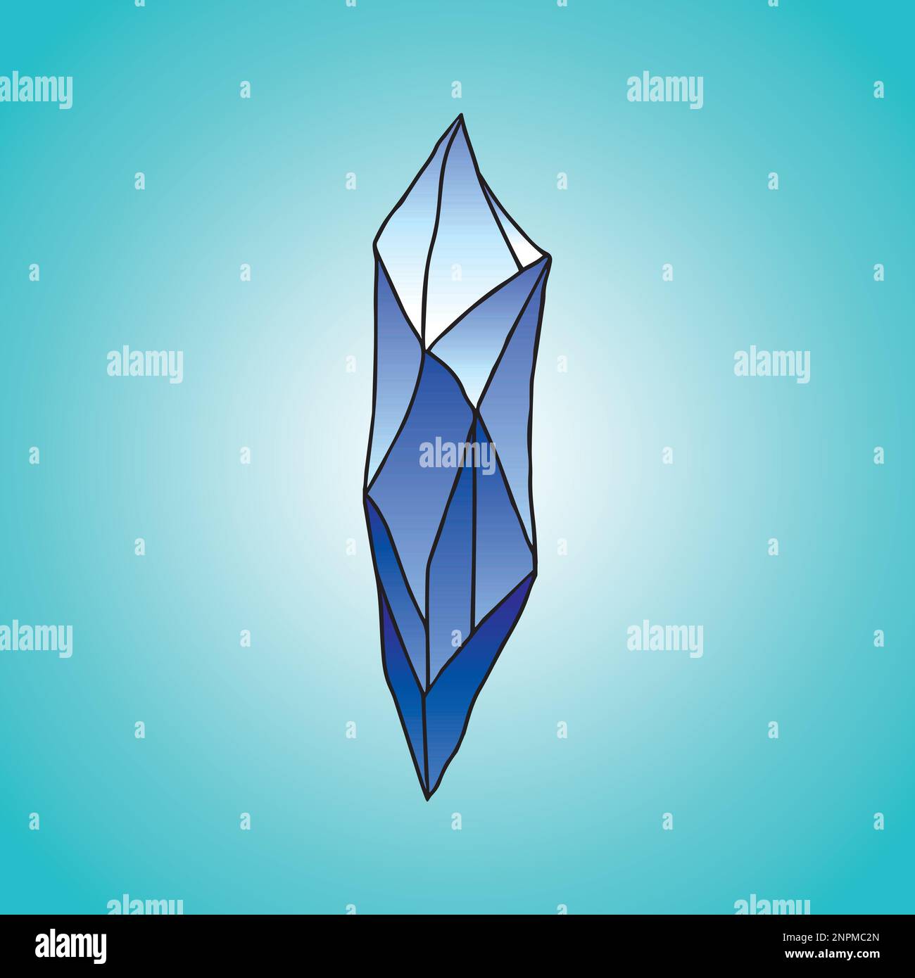 Crystal or natural mineral gemstone. Game UI icon. vector illustration ...