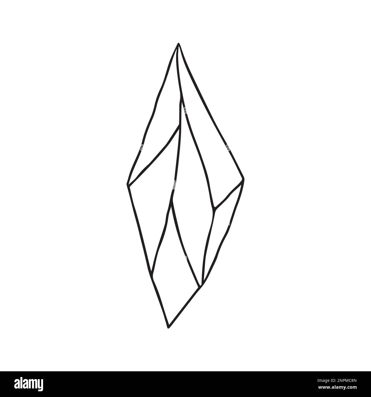 Crystal or natural mineral gemstone. Game UI icon. vector illustration ...