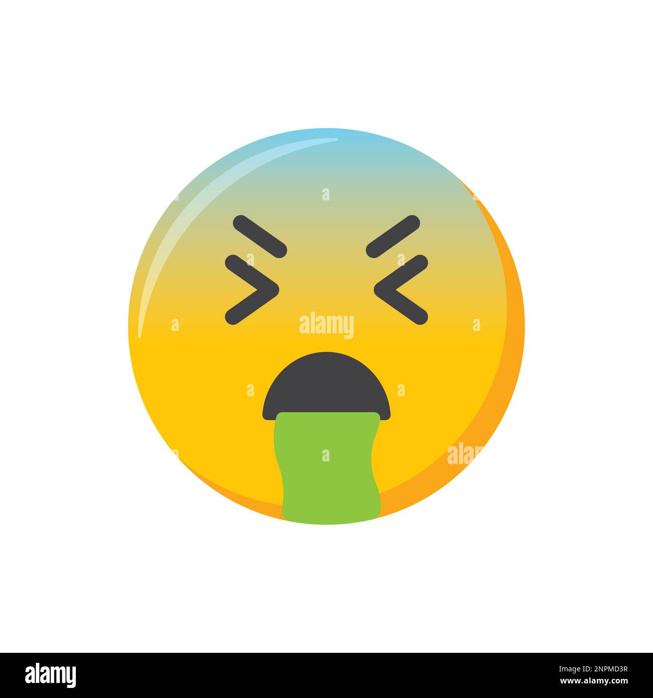 Carita De Asco Anxious Face With Sweat Emoticon Flat Icon Stock Vector