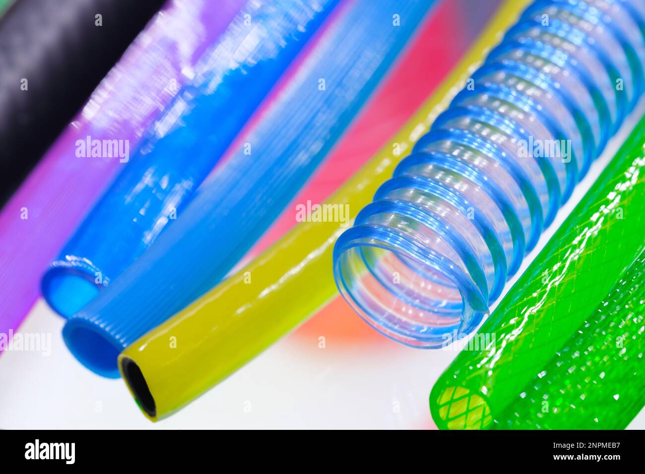 Transparent plastic water hose, high Pressure Braided Clear Flexible