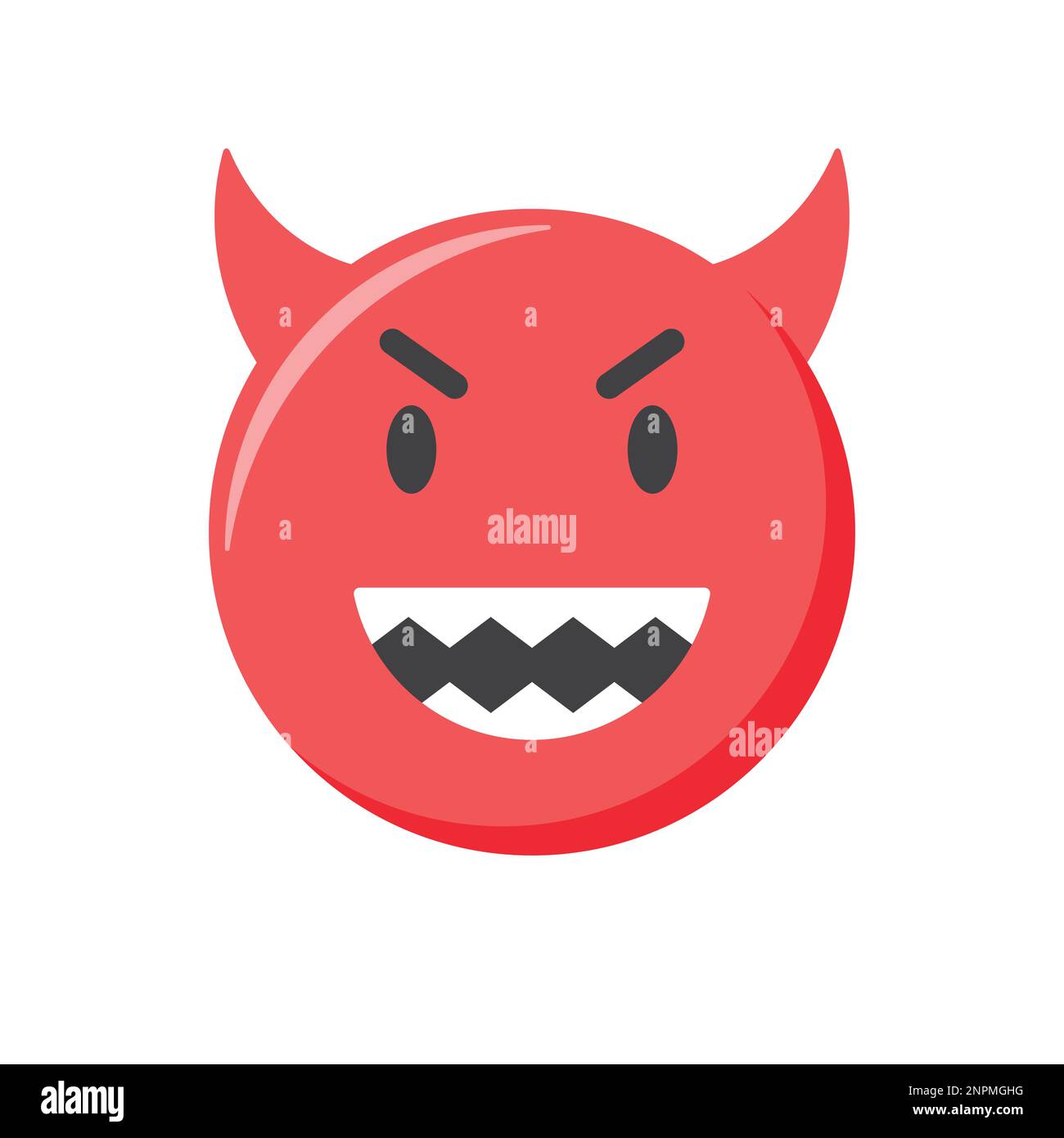 Emoji icon. Angry and evil Emoticon, vector illustration Stock Vector ...