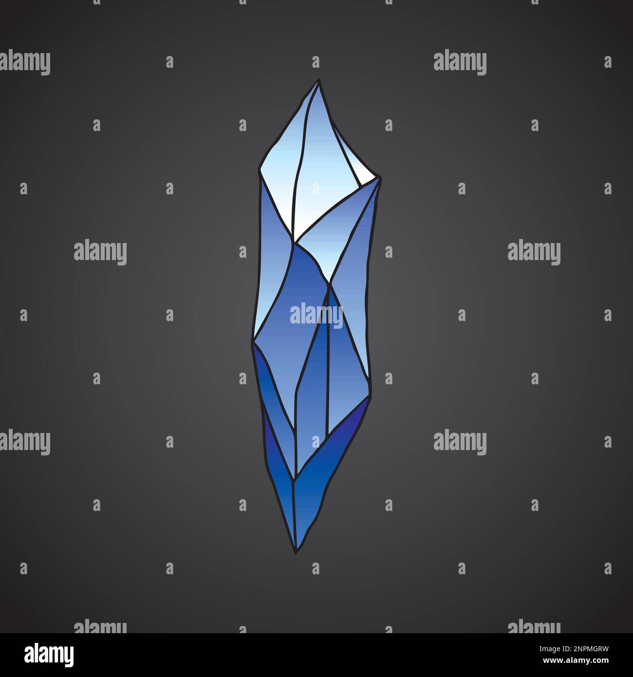 Crystal or natural mineral gemstone. Game UI icon. vector illustration ...