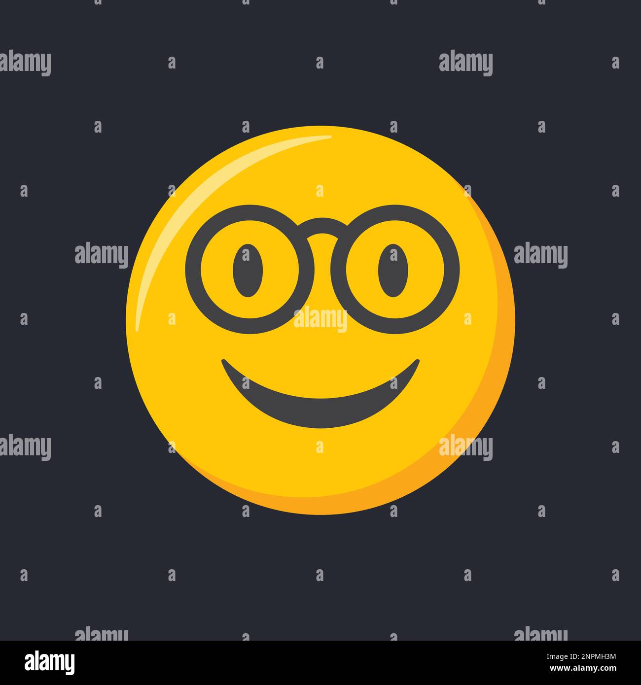 Emoji icon. Happy and smiling face emoticon vector illustration Stock ...