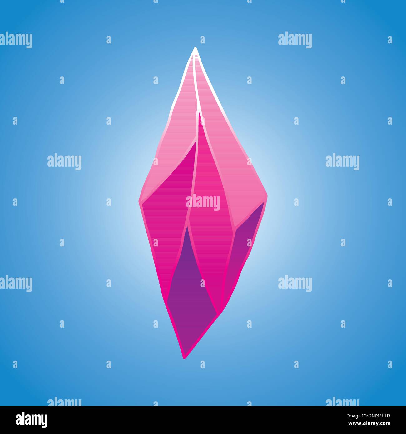 Crystal or natural mineral gemstone. Game UI icon. vector illustration ...