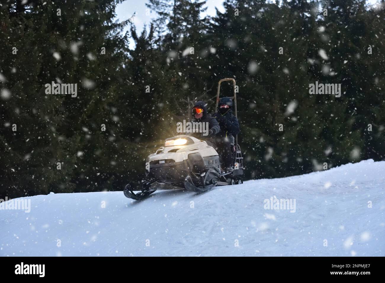 Snowmobiling action and speed hi-res stock photography and images - Alamy