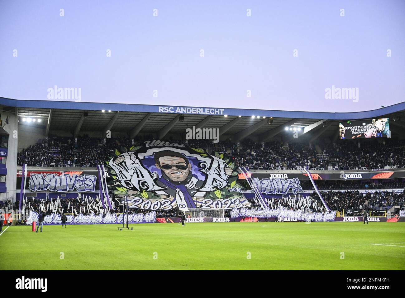 Anderlecht's supporters pictured before the start of a soccer