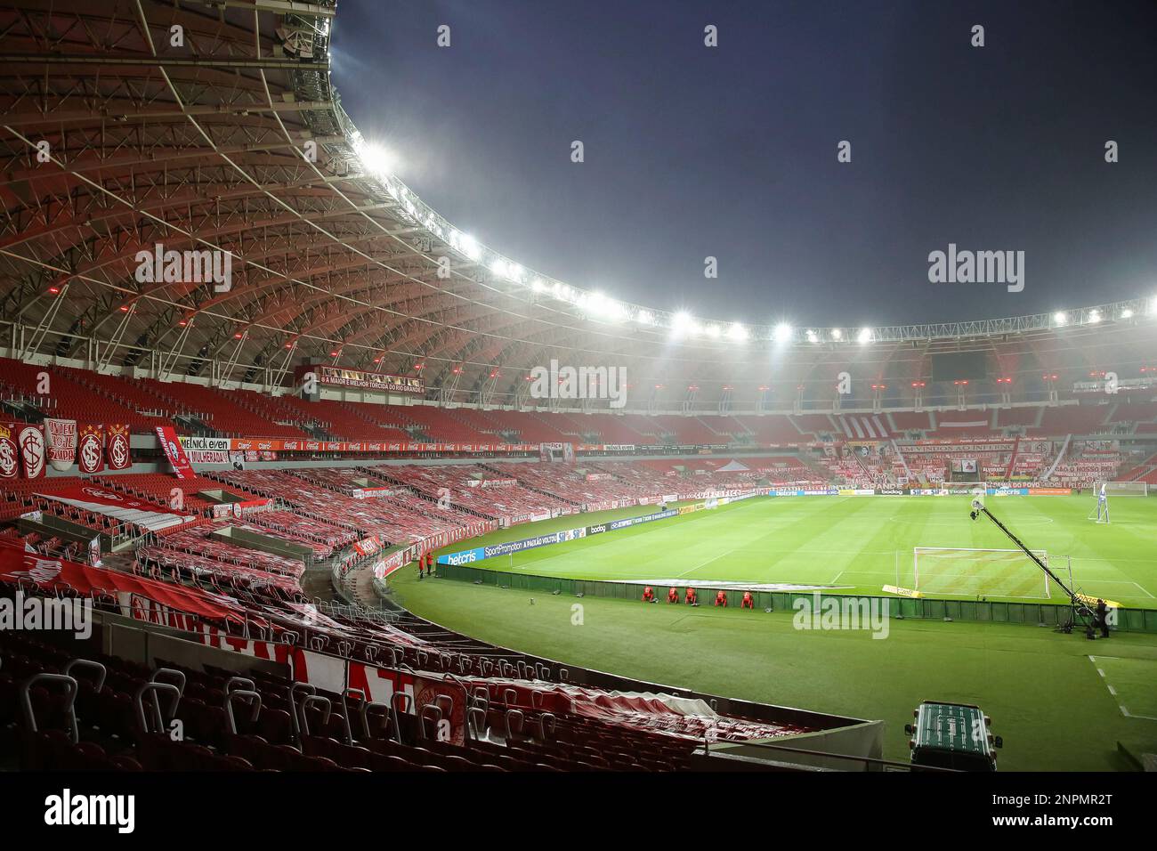 RS Porto Alegre 08/13/2020 BRAZILIAN 2020, INTERNACIONAL X SANTOS Bleachers without fans