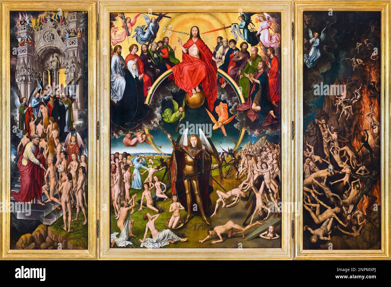 Last Judgement, 1466–1473. Painting by Hans Memling Stock Photo