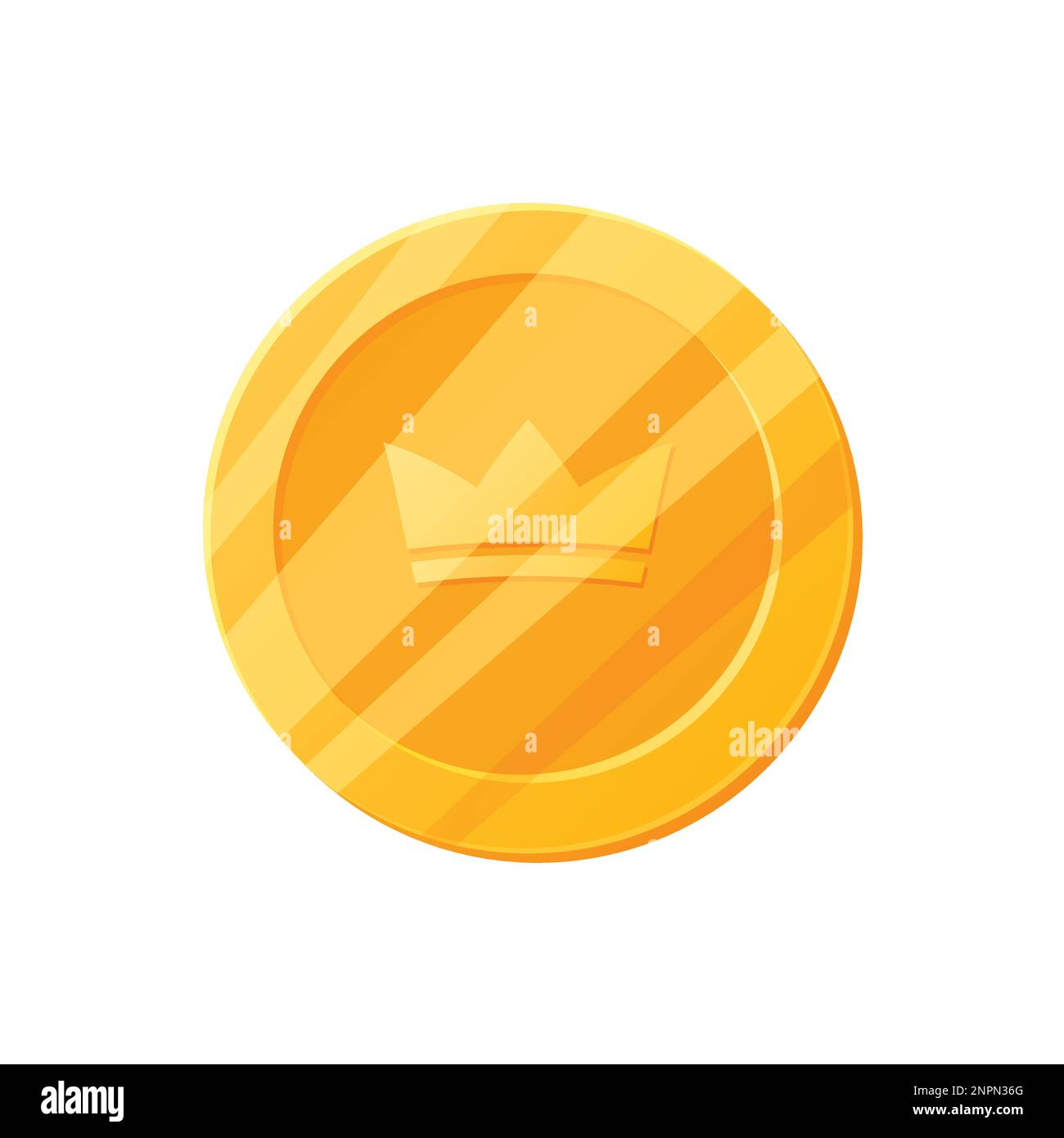 Game UI asset. Gaming user interface coin icon. vector illustration ...