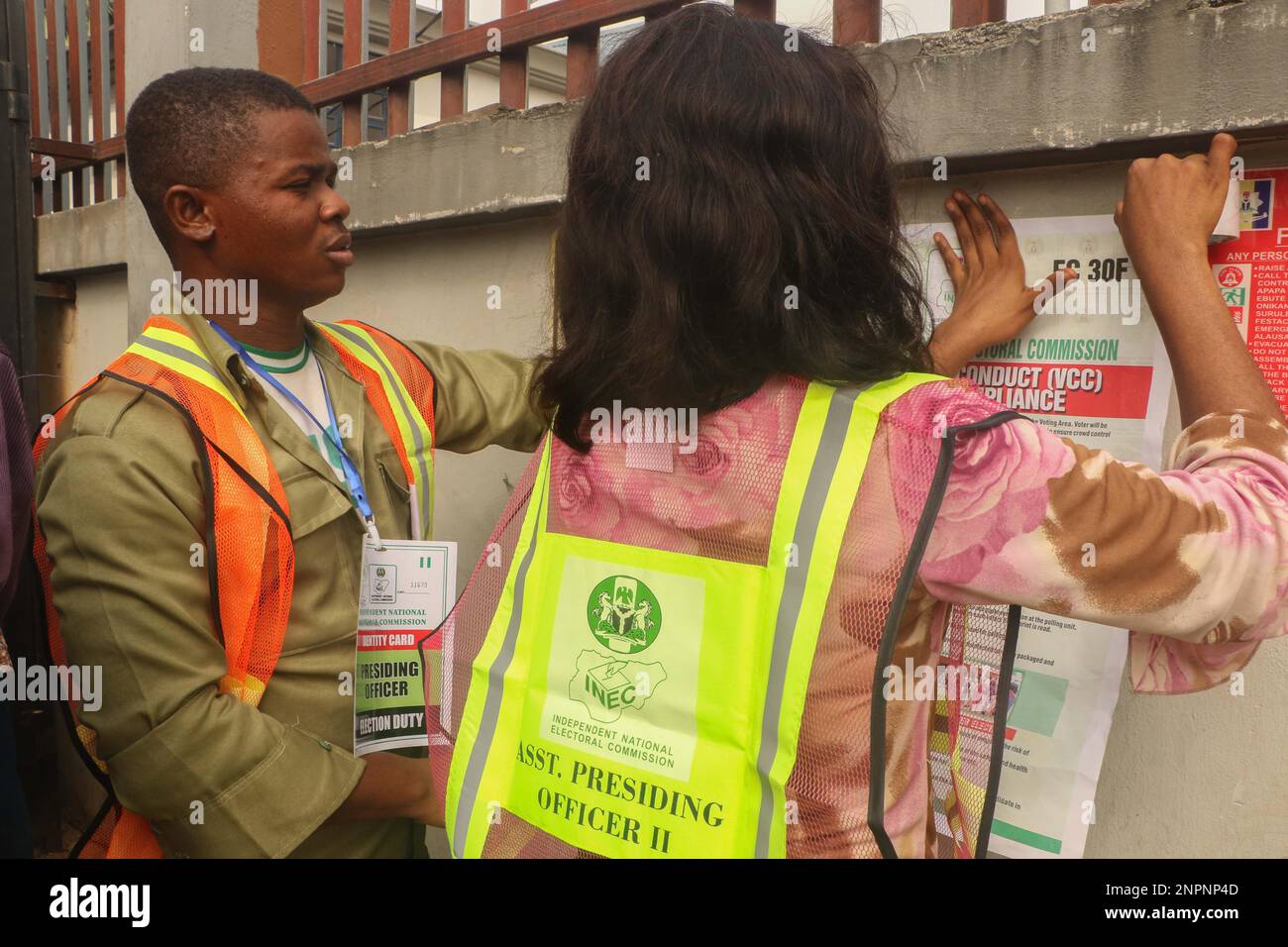Nigerian polling booths hi-res stock photography and images - Alamy