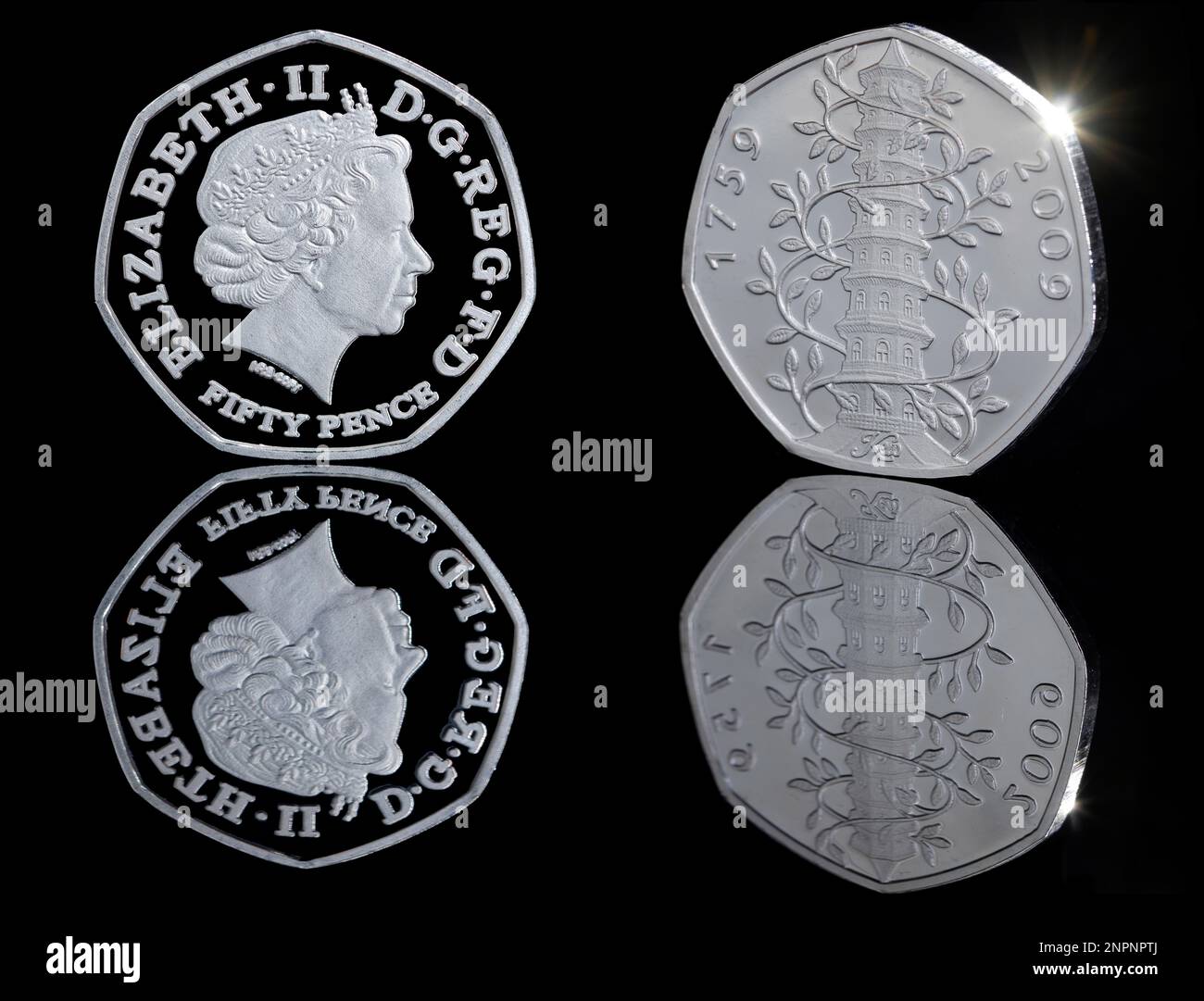 Fake 2009 Kew Gardens 50p coin which are used as album fillers and are