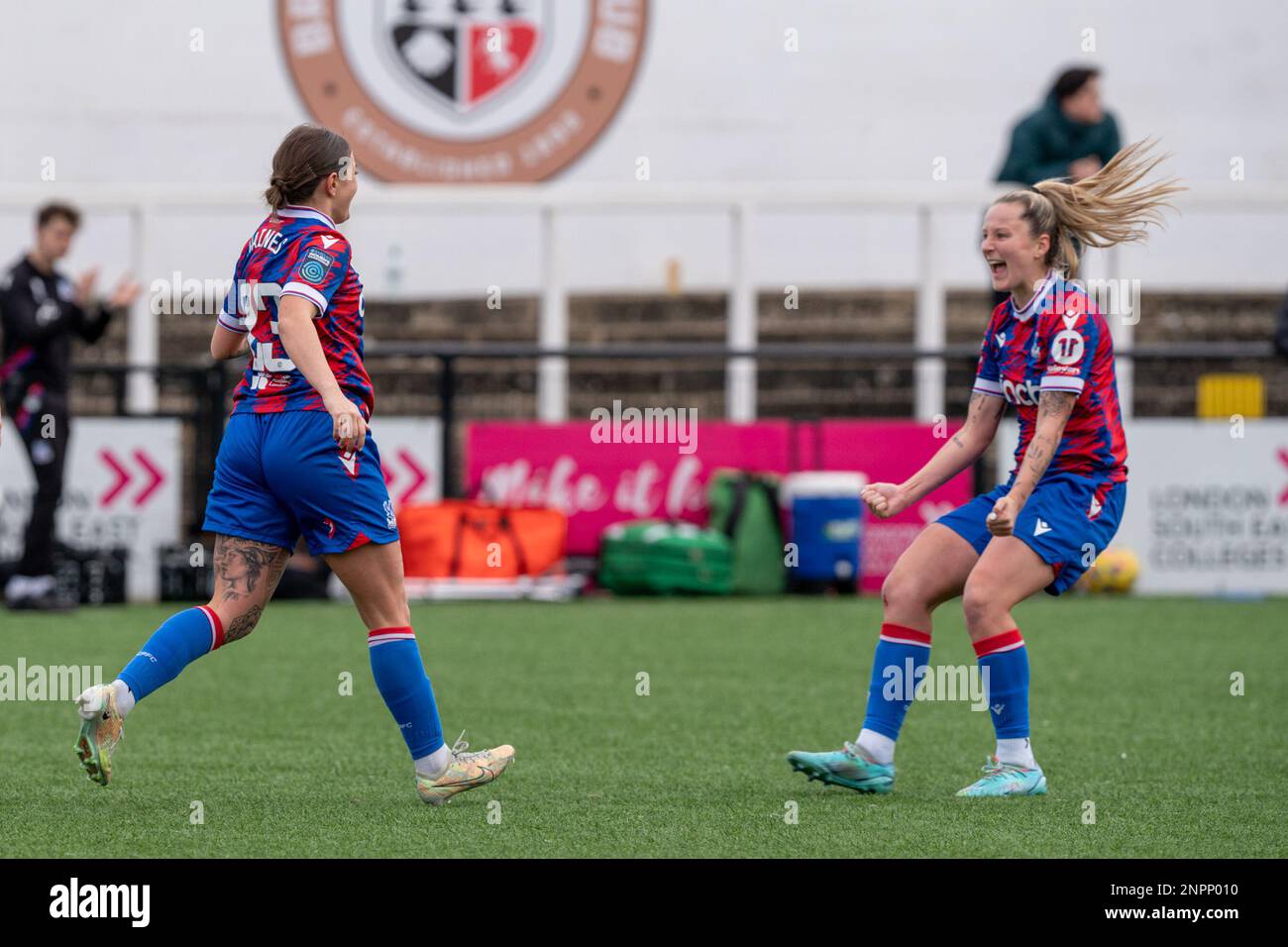 Hayes Lane, Bromley, UK. 26th Feb, 2023. GOAL 2-1 Crystal Palace ...