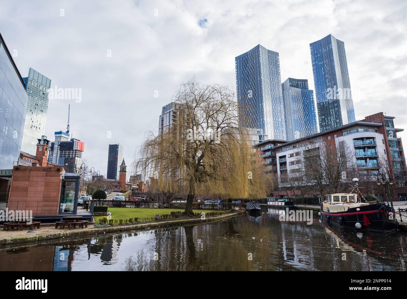 Castlefield Basin off the Rochdale Canal pictured in February 2023