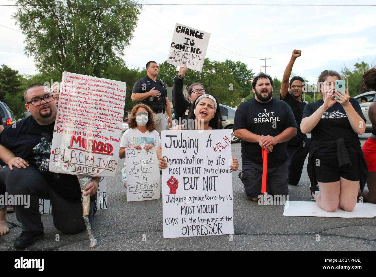 LAMBERTVILLE, MI JUNE 12 Protestors from an activist group that