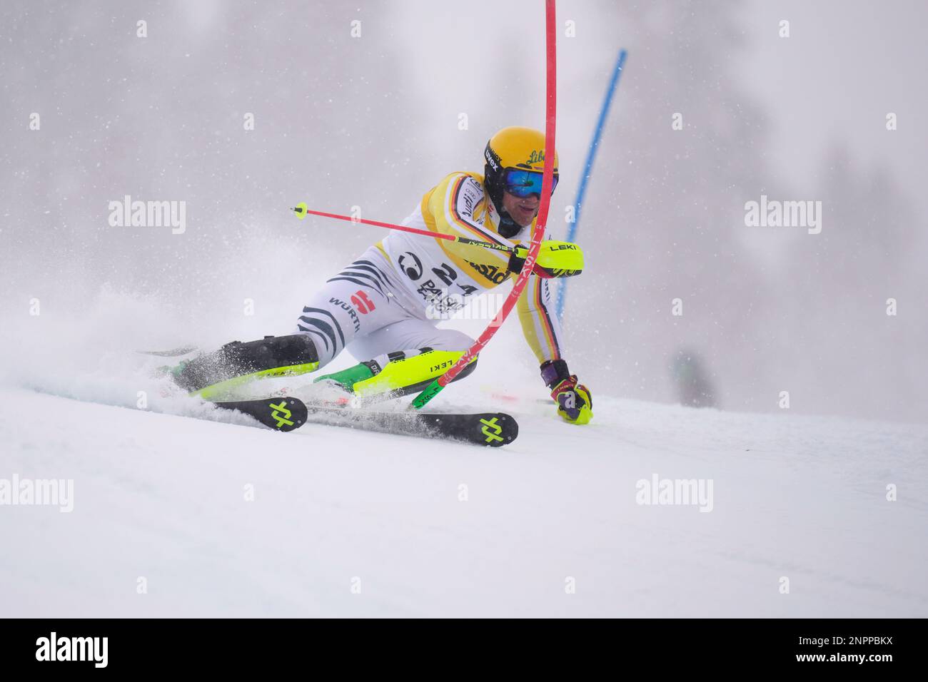 Germany's Sebastian Holzmann competes during a men's World Cup slalom ...