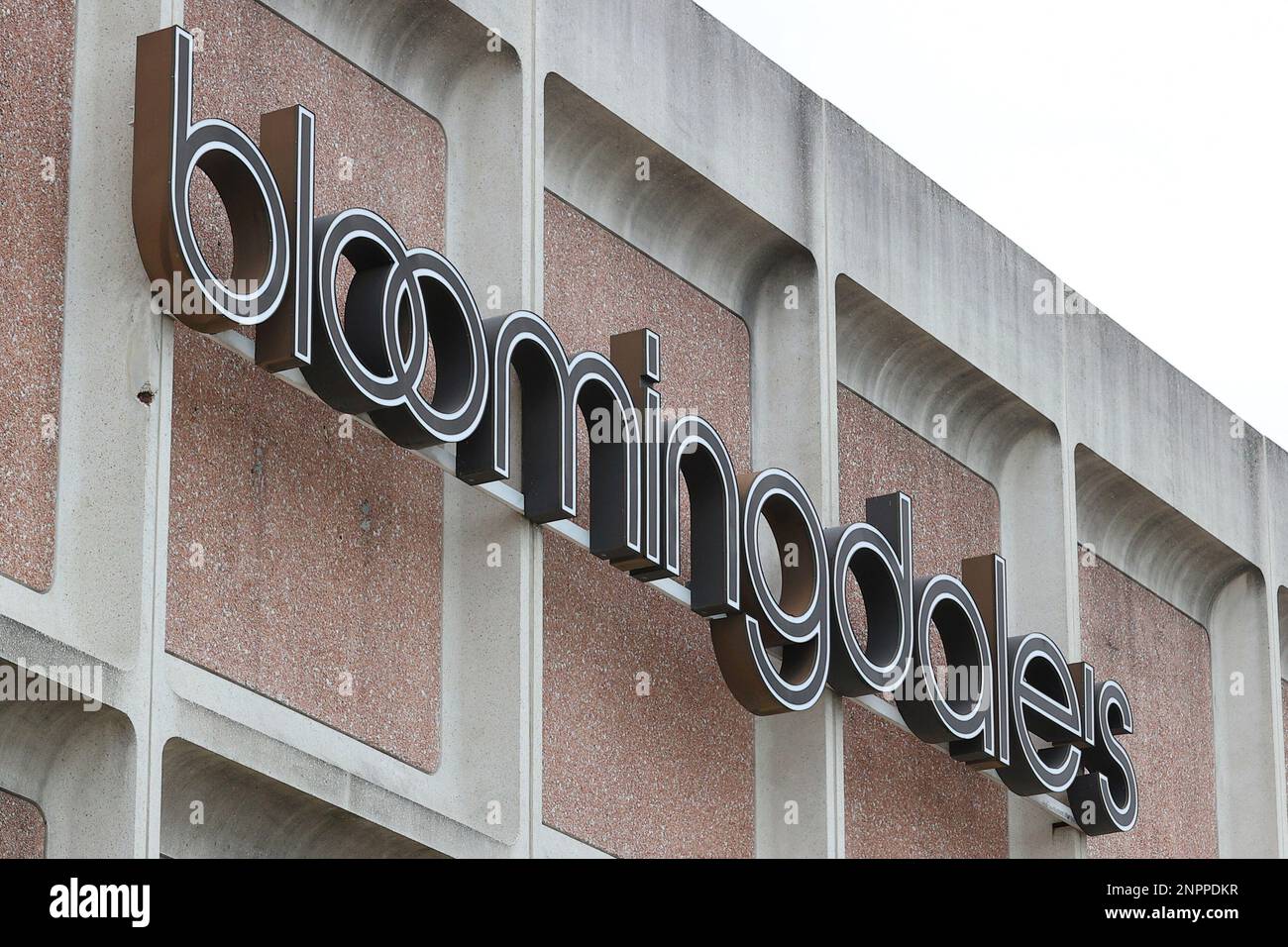 SHORT HILLS, NJ - MARCH 31: A general view of Bloomingdale's store sign at  the Mall at Short Hills, the Mall is closed as a result of the economic  impact of the
