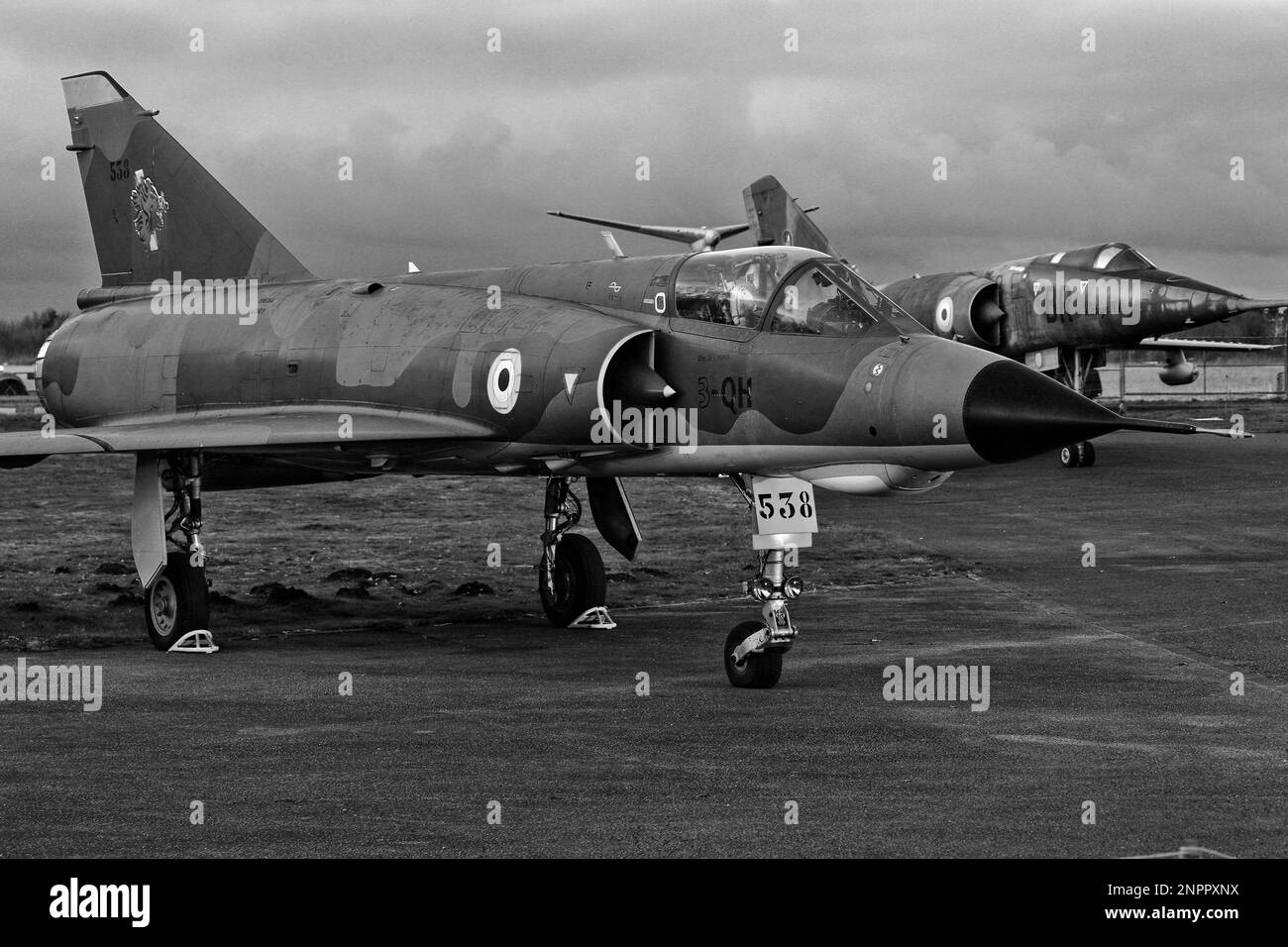 Dassault Mirage III & Mirage IV static museum exhibits at Yorkshire Air