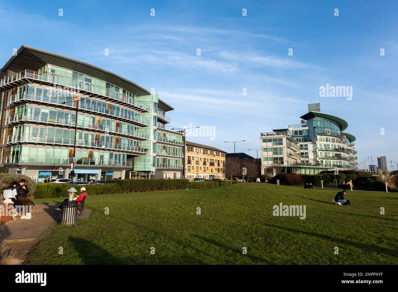 Luxury riverside flats overlooking Hermitage Riverside Memorial Garden