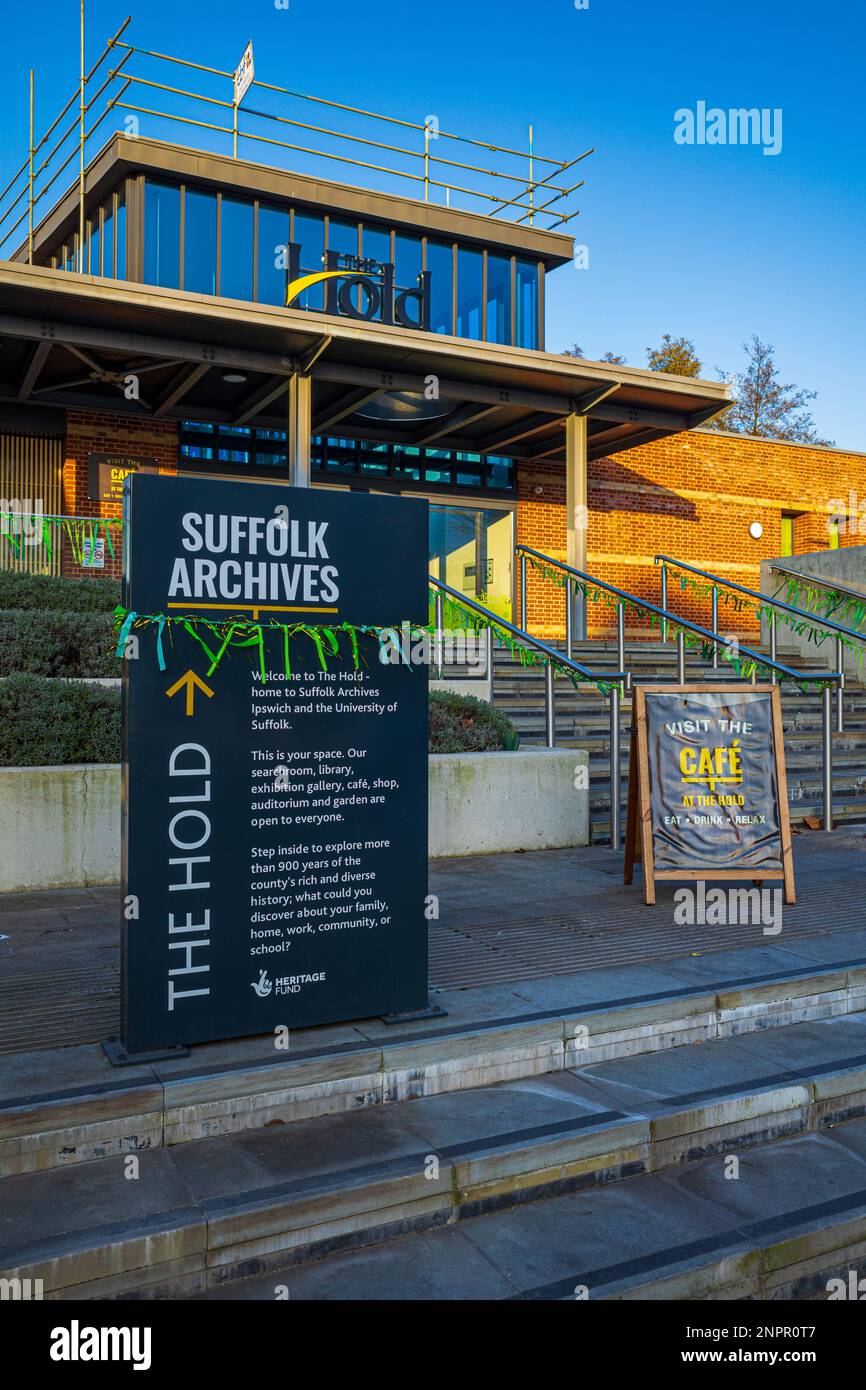 The Hold Heritage Centre Ipswich. A collaboration between the University of Suffolk and Suffolk County Council on Ipswich Waterfront. Opened 2020. Stock Photo