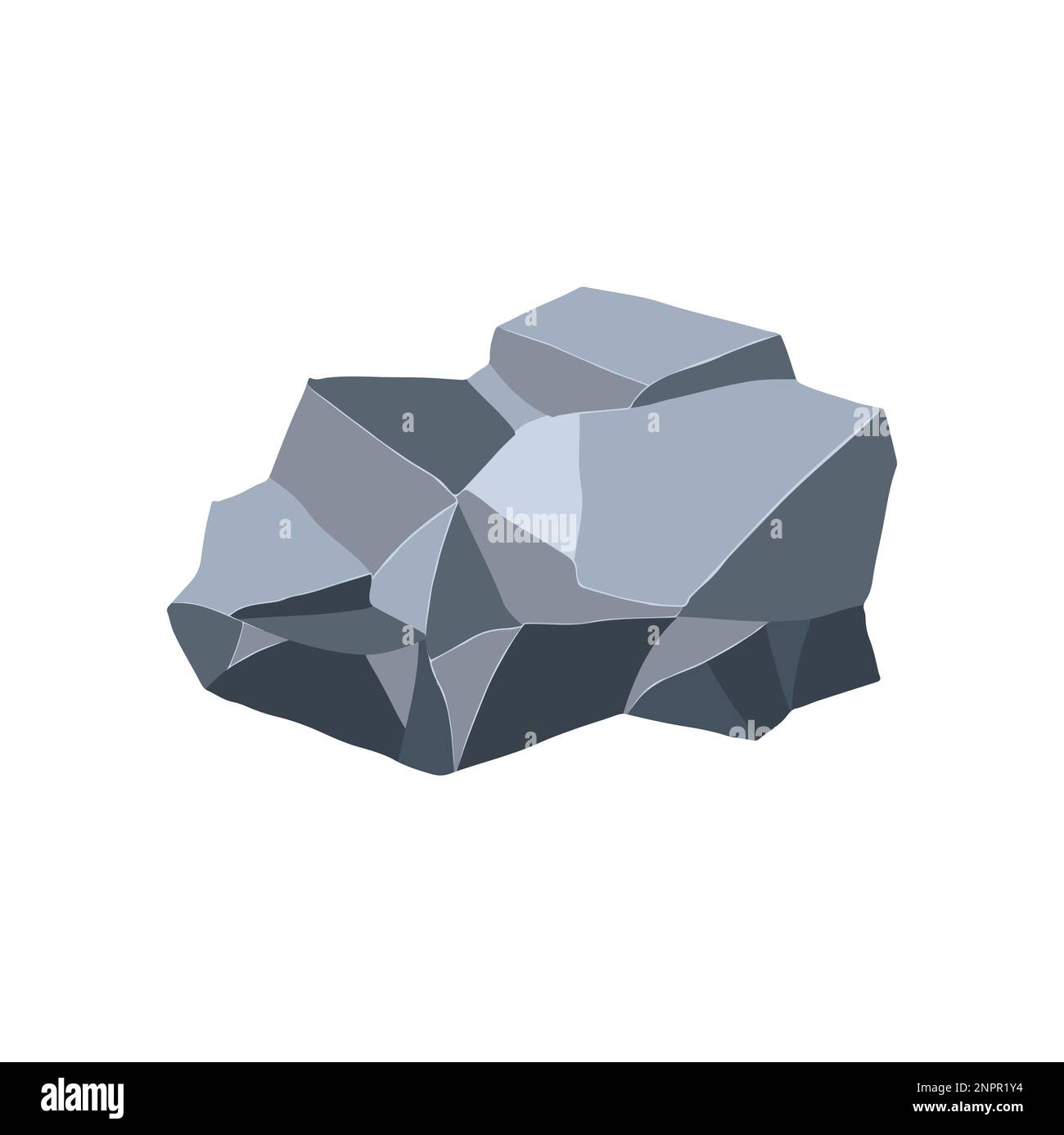 Rock boulder. Natural shape stone. vector illustration Stock Vector ...